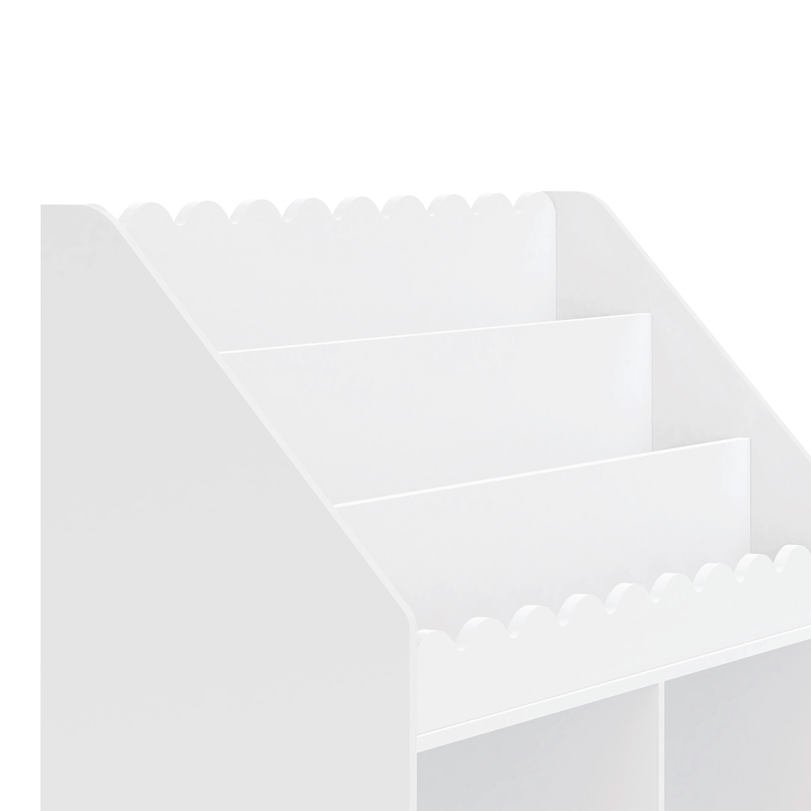 daVinci Sammy Scallop Bookcase, White, large