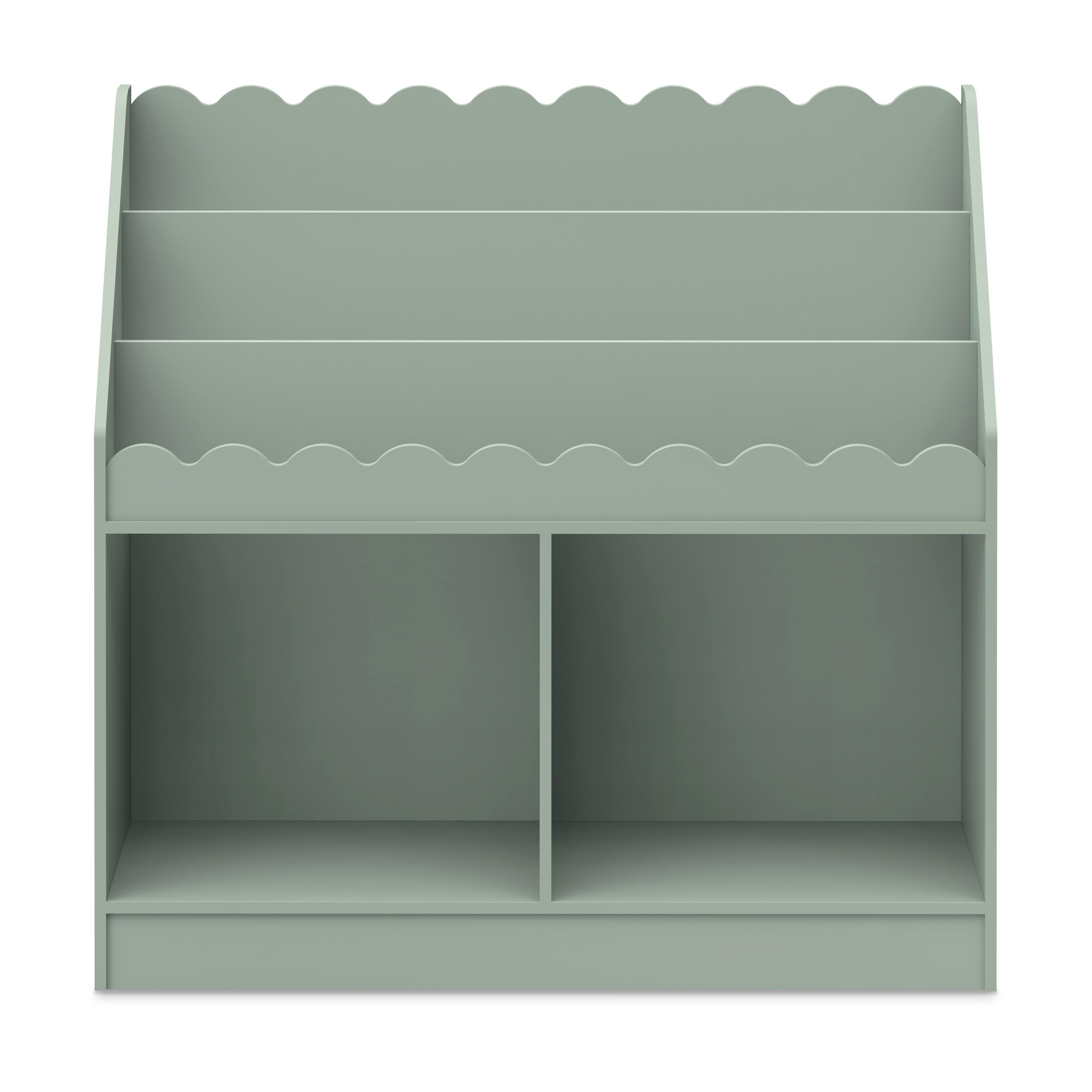daVinci Sammy Scallop Bookcase, Light Sage, large