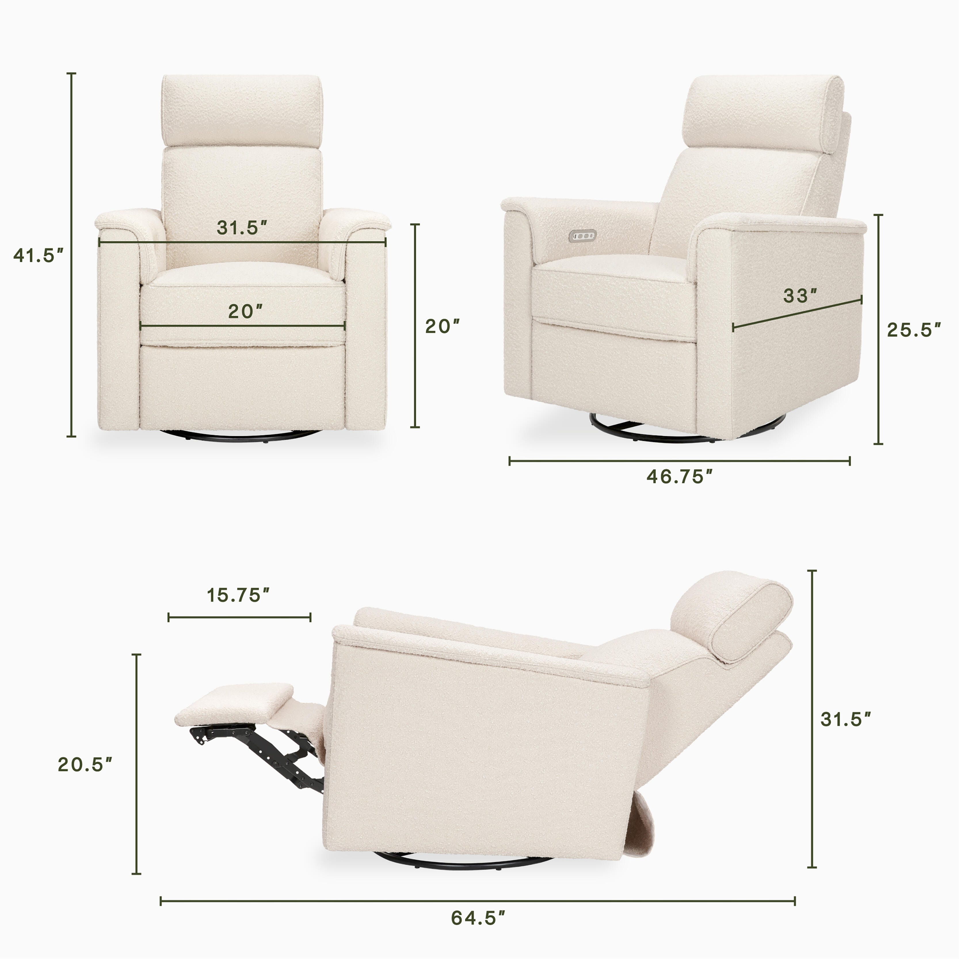 Namesake Power Glider Recliner, , large