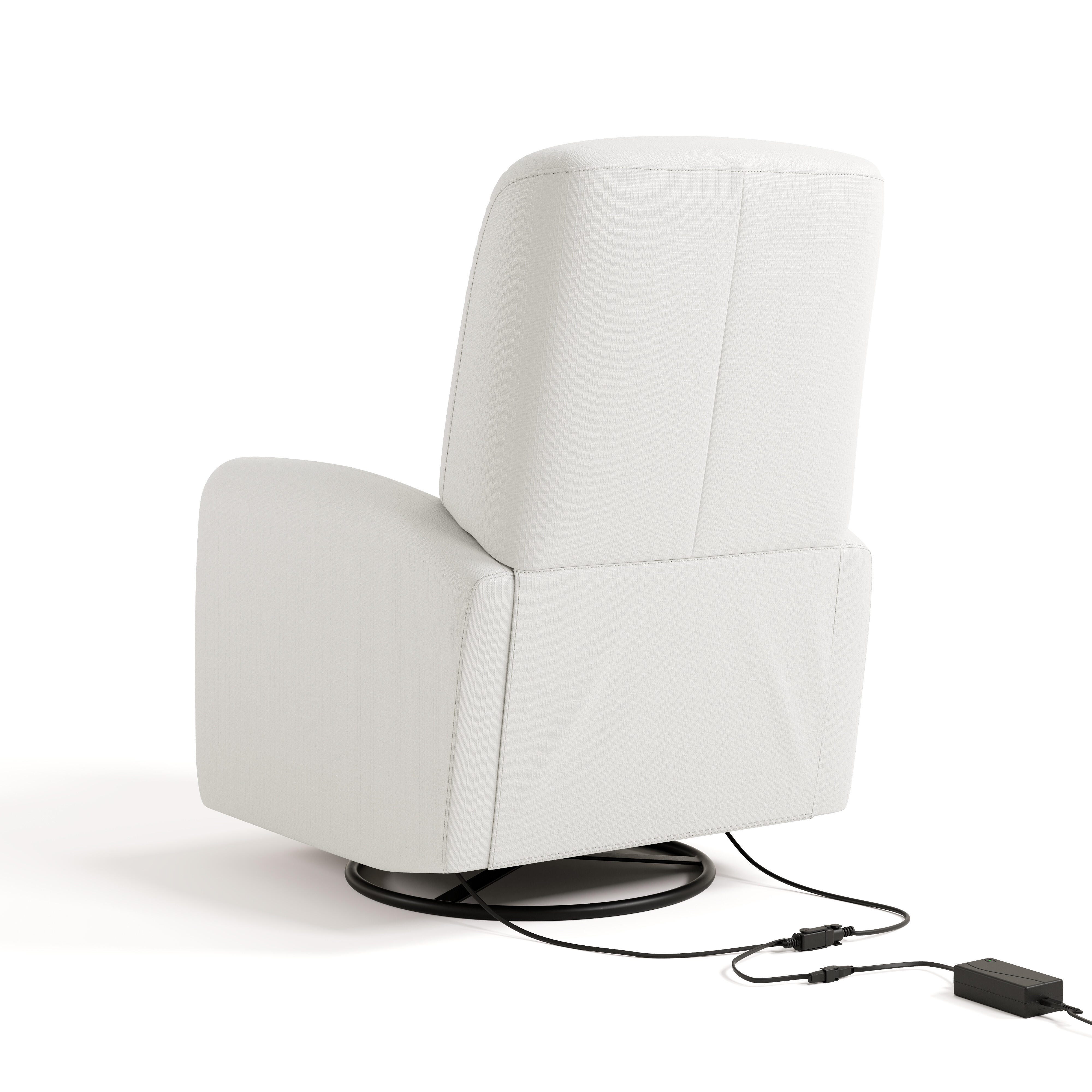 Graco Bellwood Power Swivel Glider Recliner, Ivory Basketweave, large