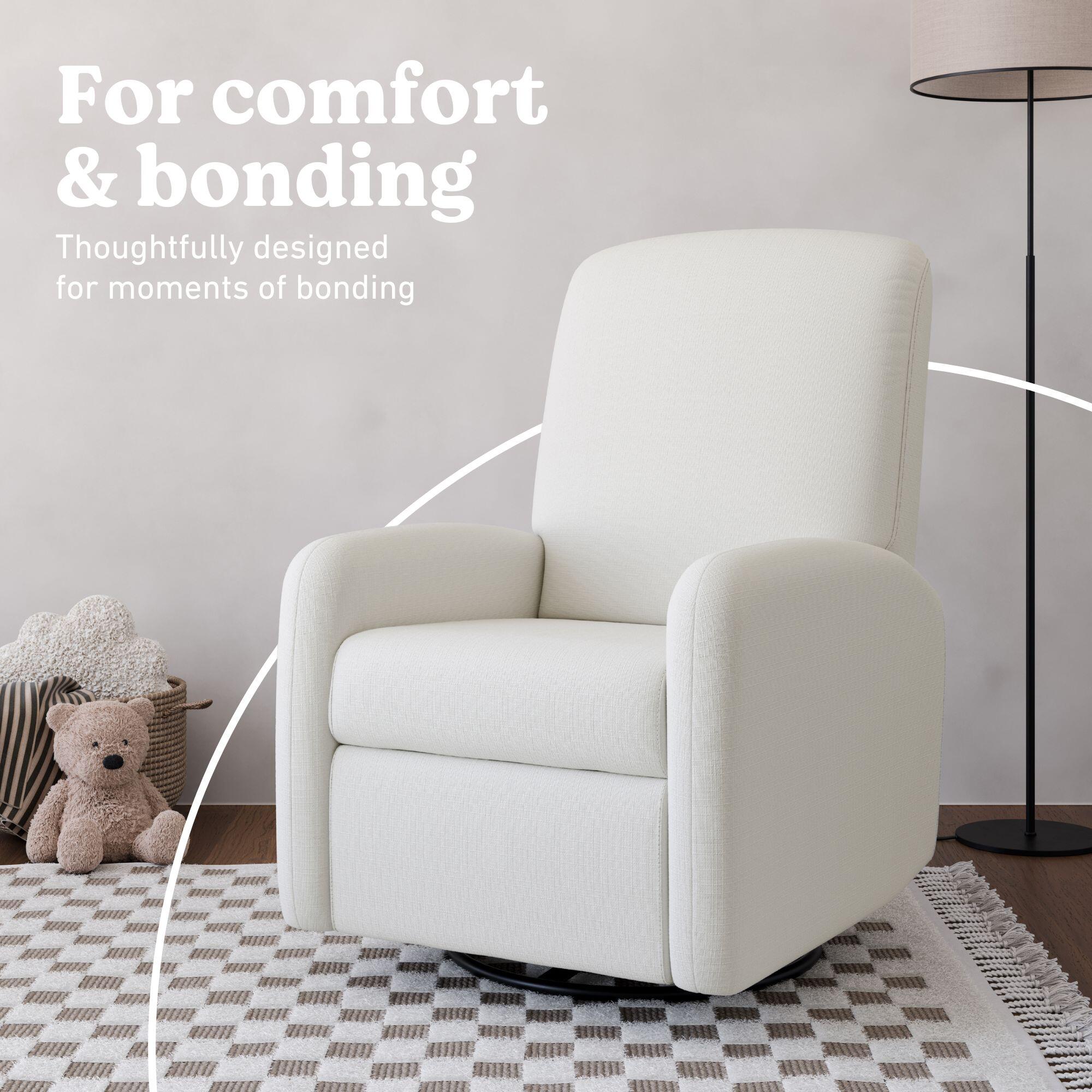 Graco Bellwood Power Swivel Glider Recliner, Ivory Basketweave, large