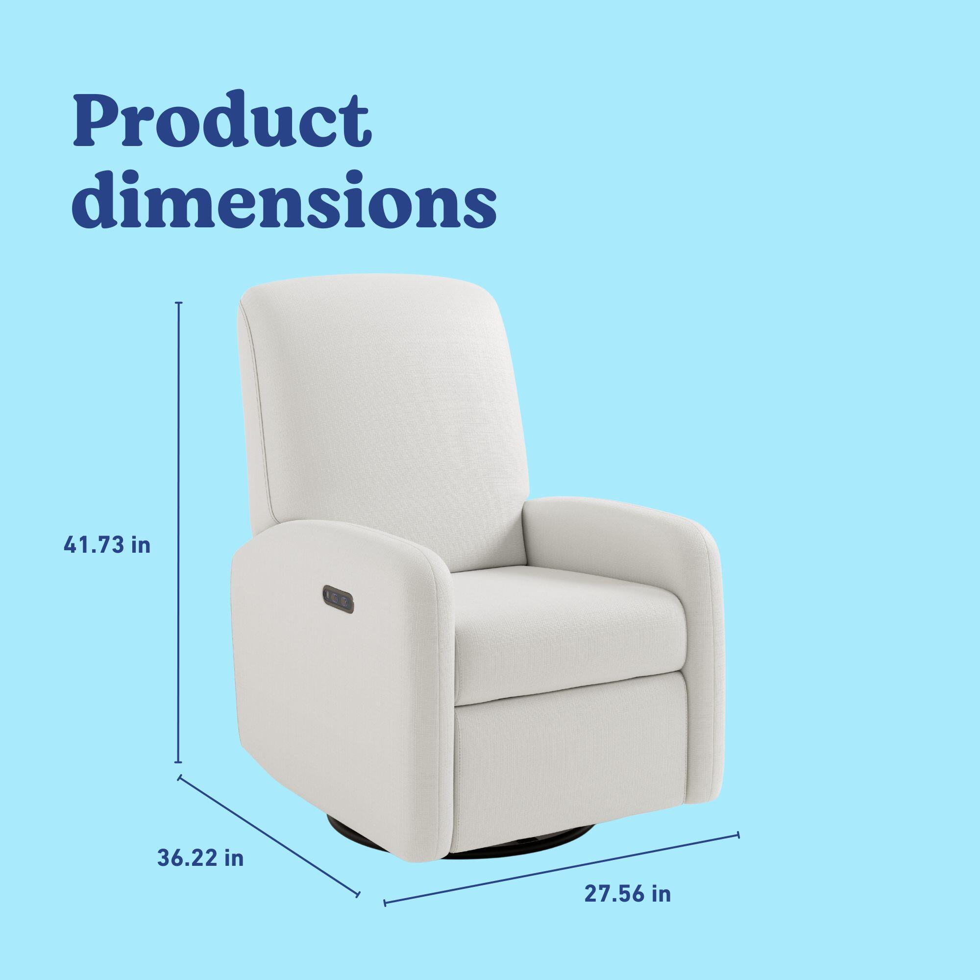 Graco Bellwood Power Swivel Glider Recliner, Ivory Basketweave, large
