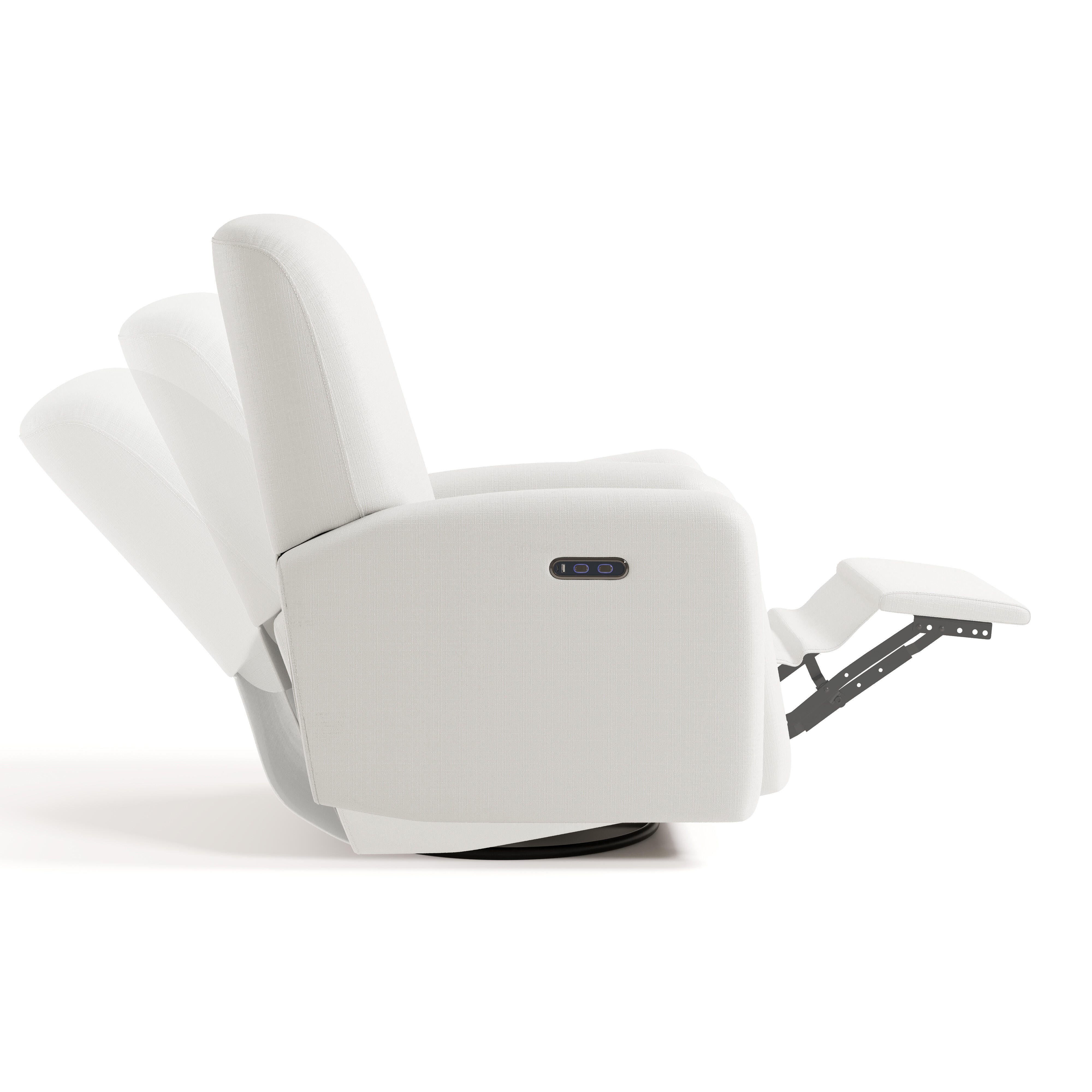 Graco Bellwood Power Swivel Glider Recliner, Ivory Basketweave, large