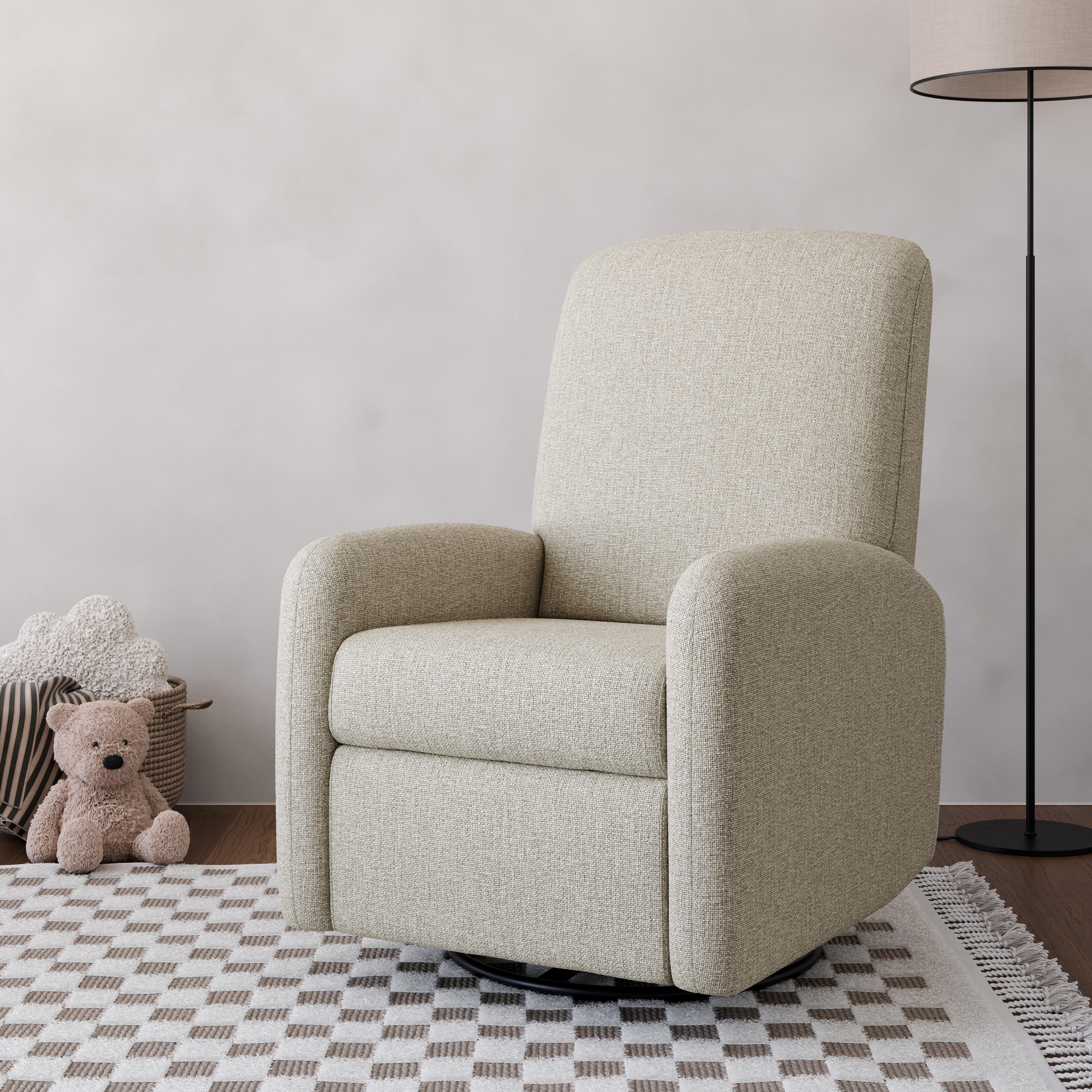 Graco Bellwood Power Swivel Glider Recliner, Dune Basketweave, large