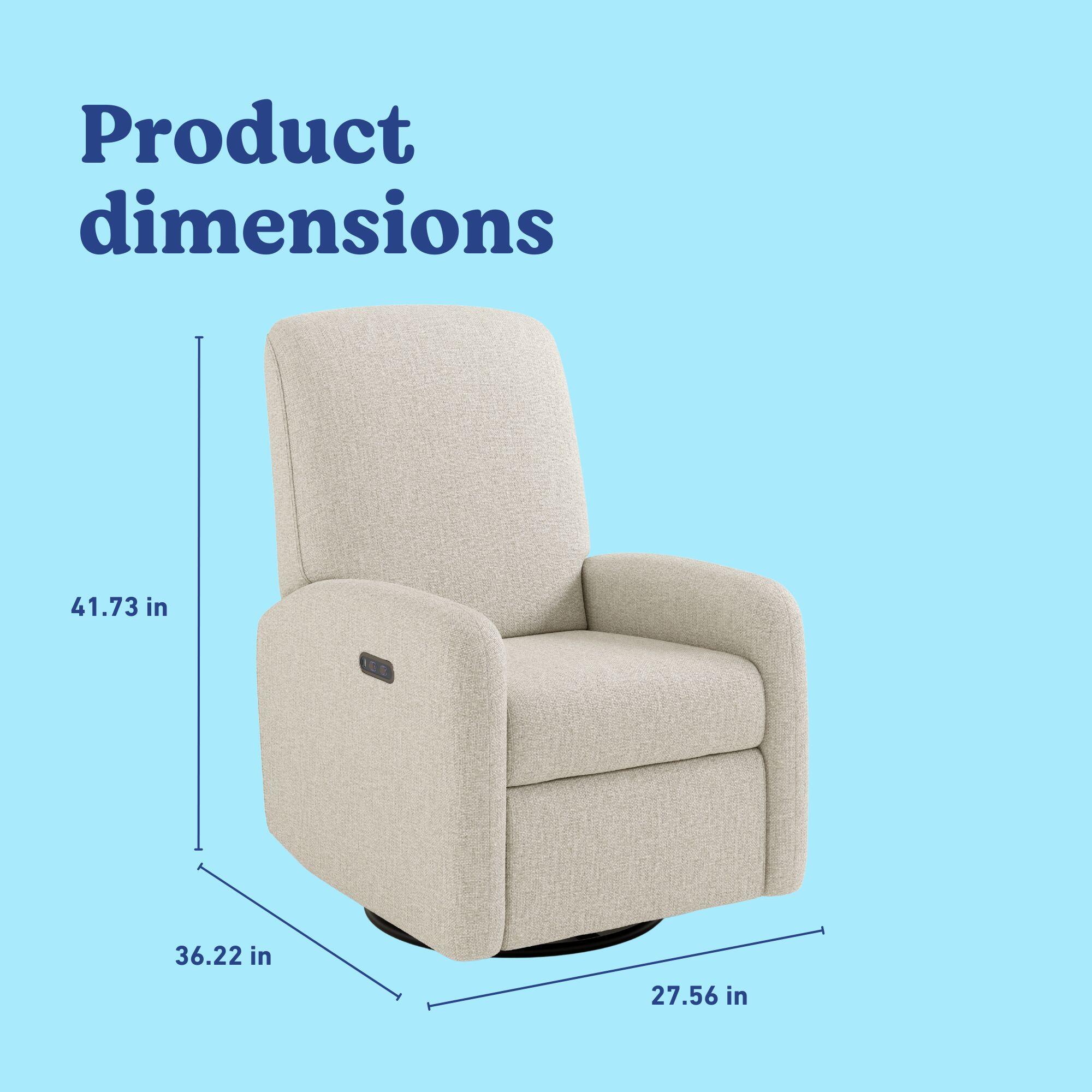 Graco Bellwood Power Swivel Glider Recliner, Dune Basketweave, large
