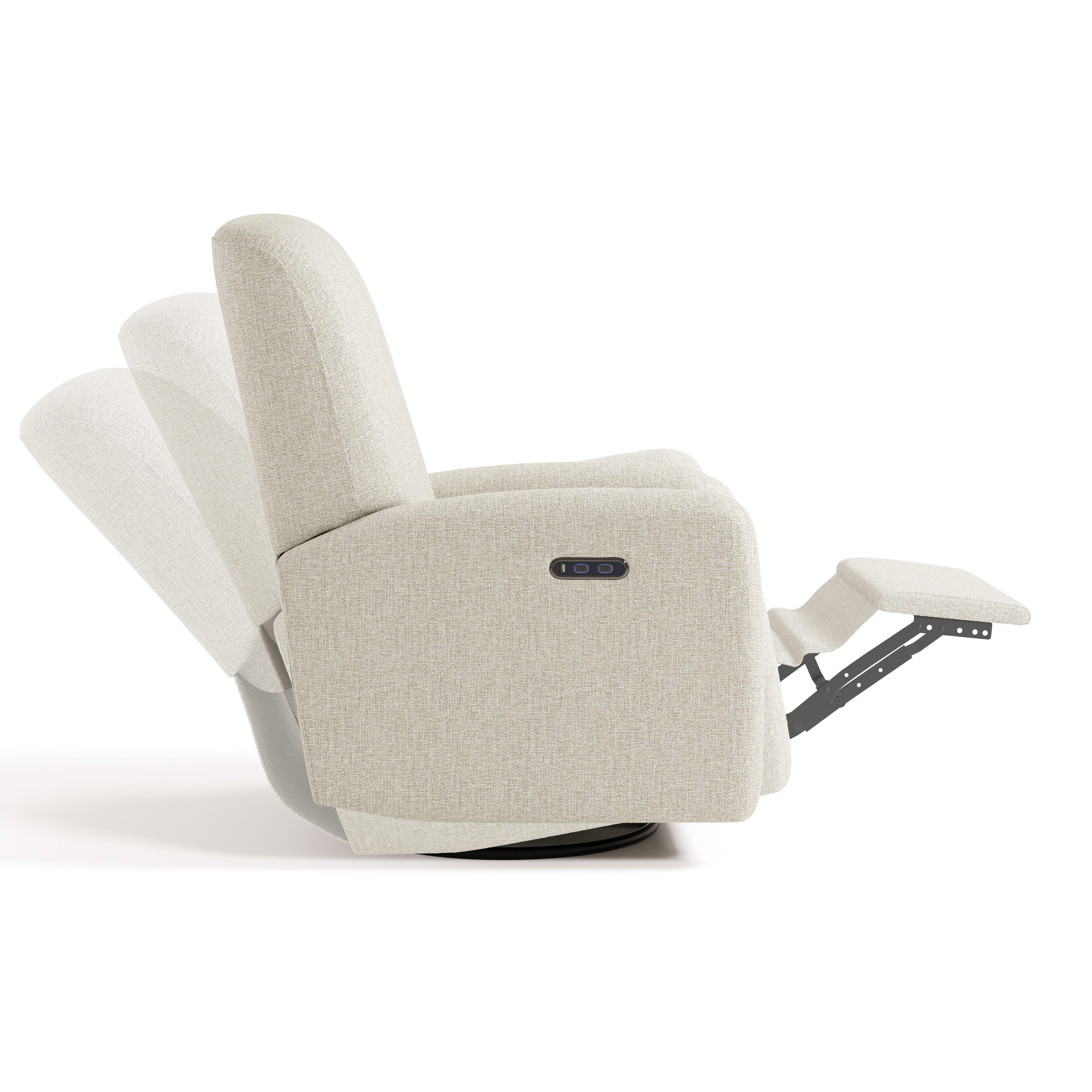 Graco Bellwood Power Swivel Glider Recliner, Dune Basketweave, large