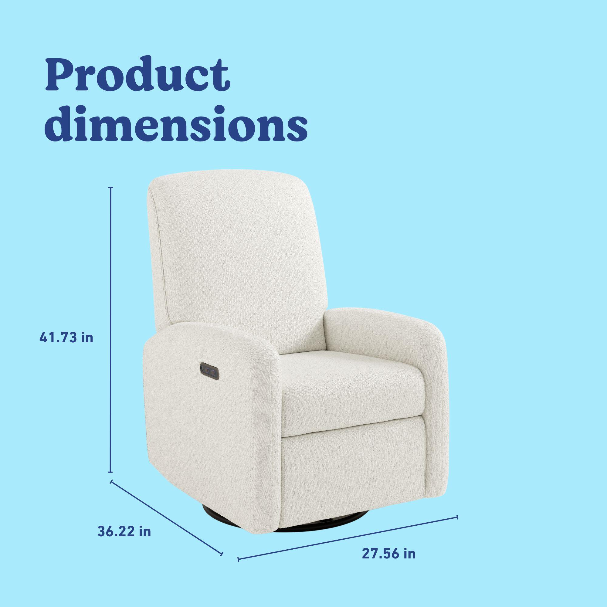 Graco Bellwood Power Swivel Glider Recliner, Ivory, large
