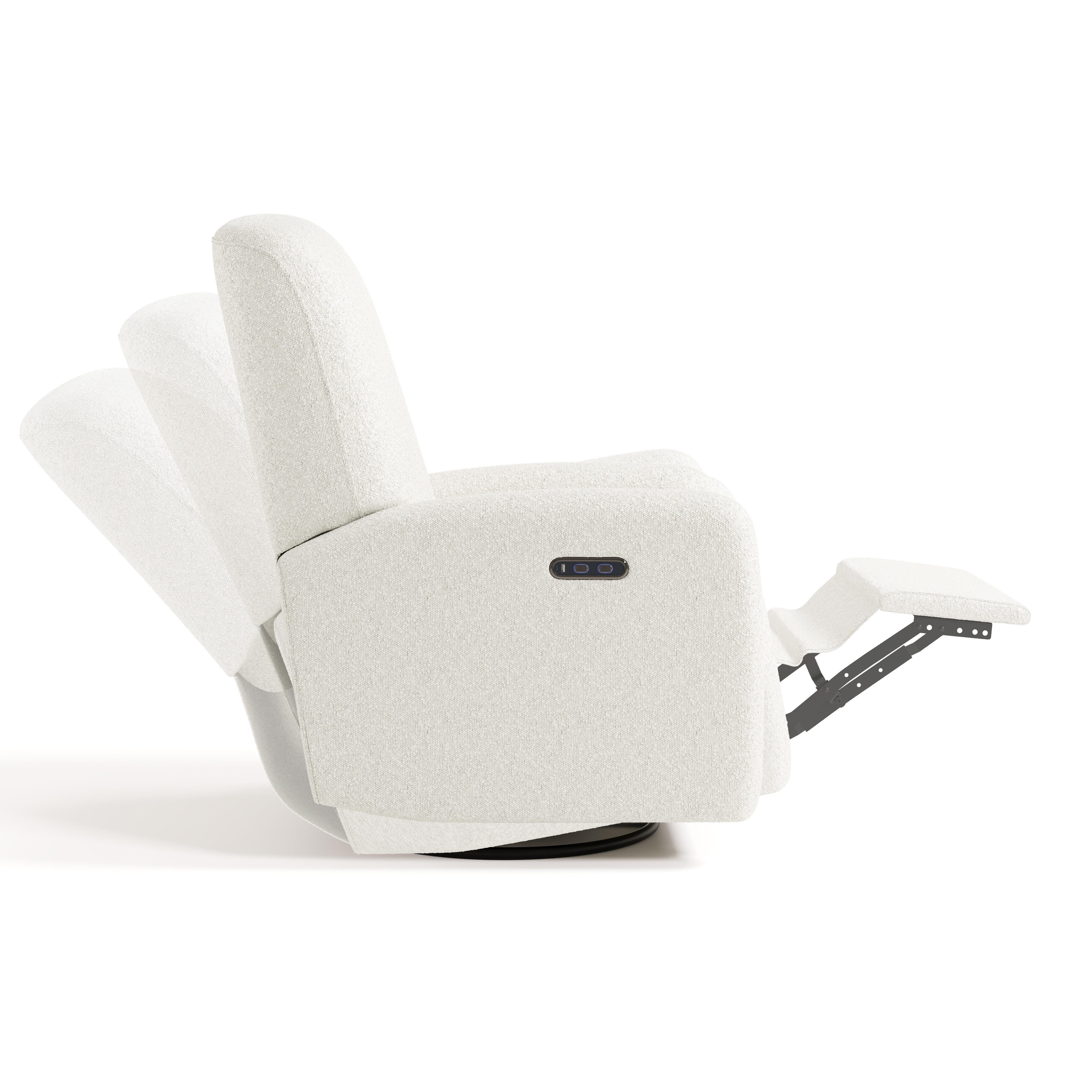 Graco Bellwood Power Swivel Glider Recliner, Ivory, large