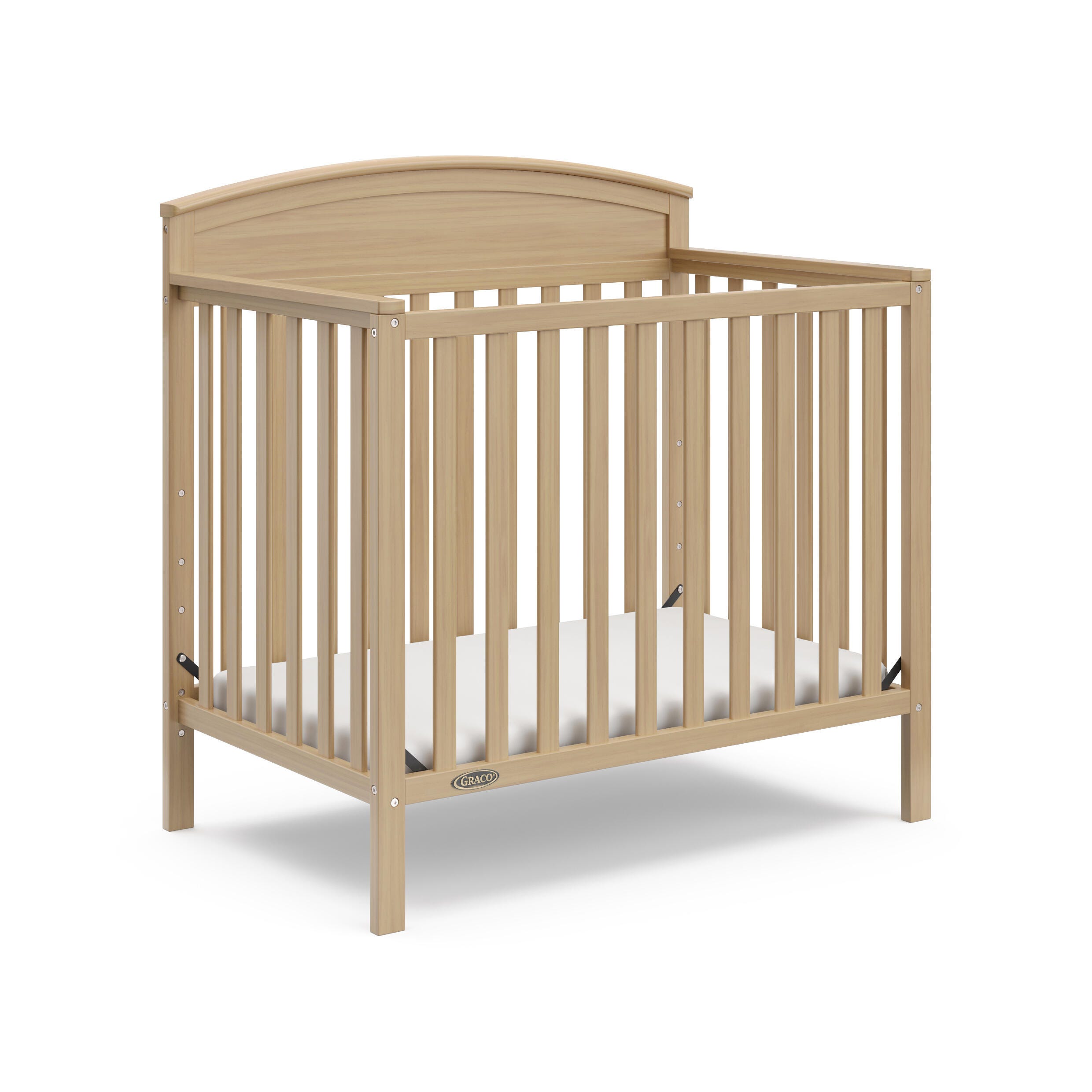 Graco Benton 4-in-1 Convertible Mini Crib, Driftwood, large