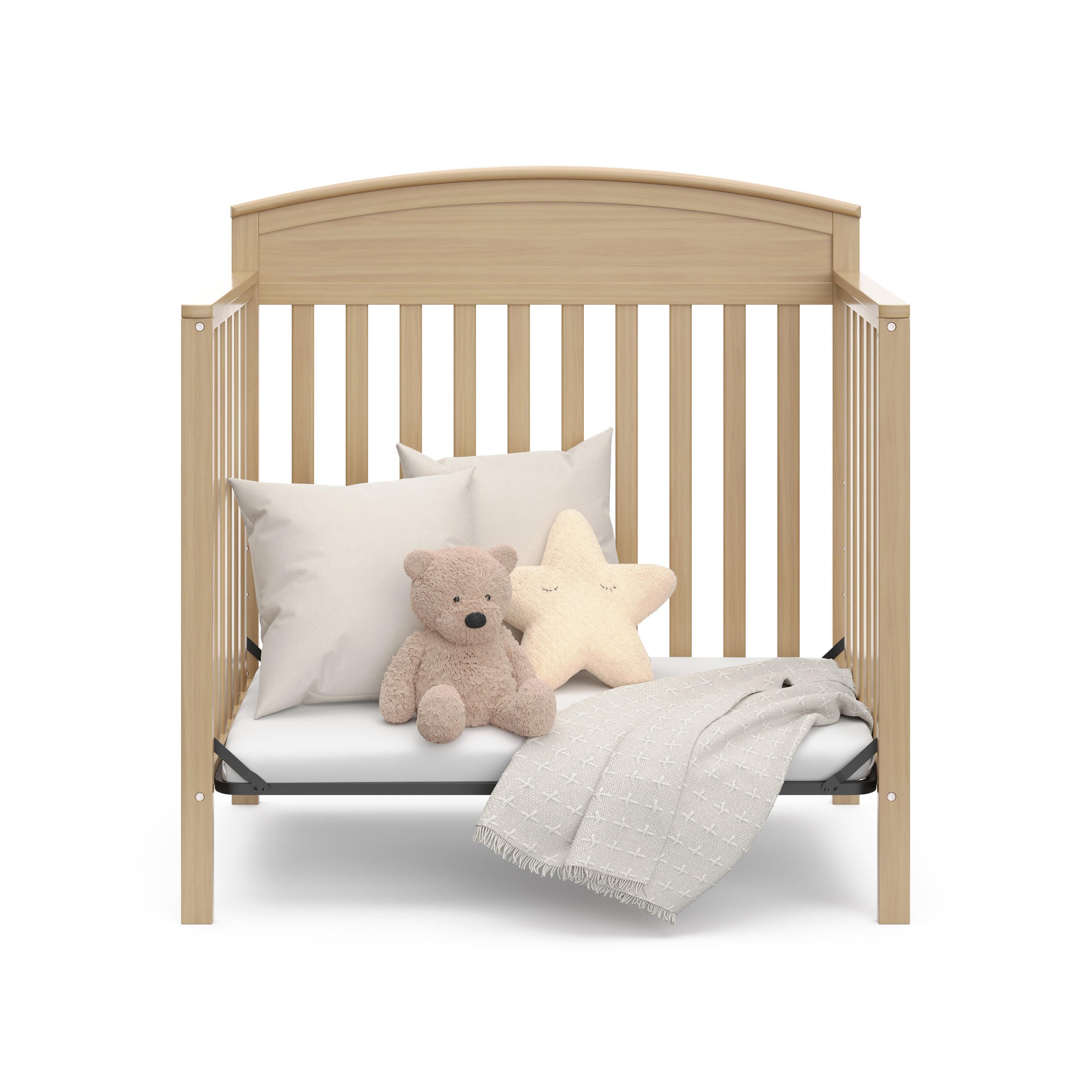 Graco Benton 4-in-1 Convertible Mini Crib, Driftwood, large