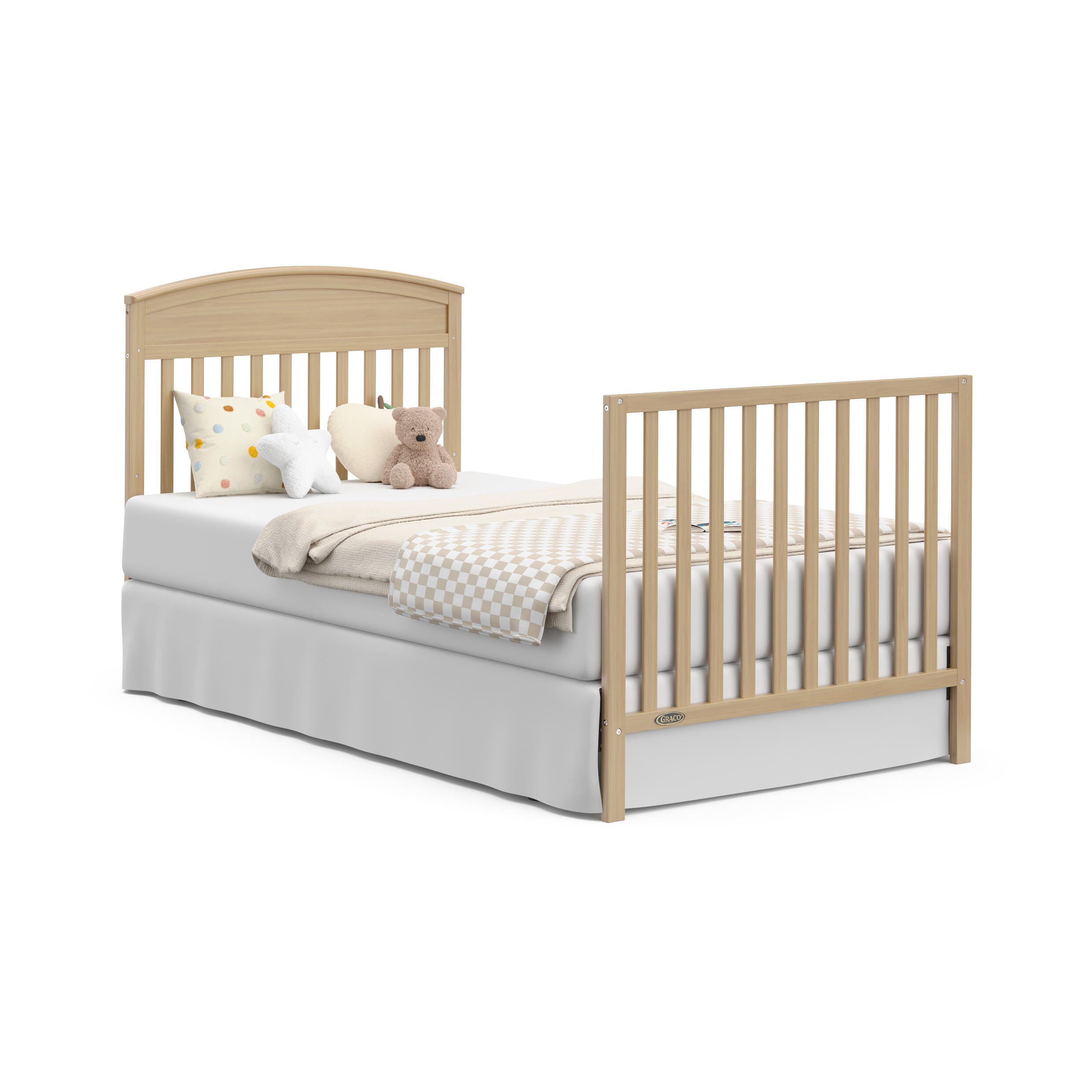Graco Benton 4-in-1 Convertible Mini Crib, Driftwood, large