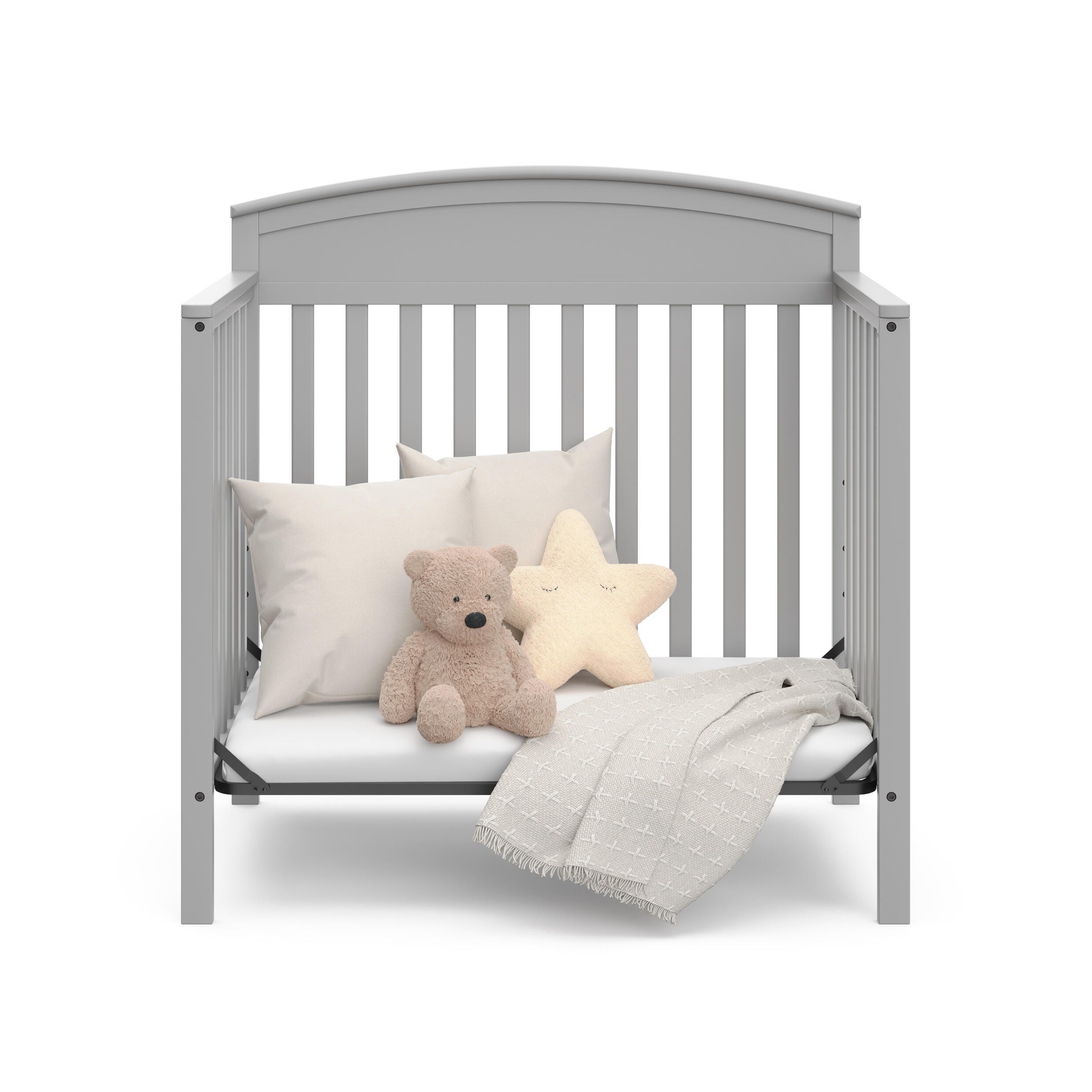 Graco Benton 4-in-1 Convertible Mini Crib, Pebble Gray, large