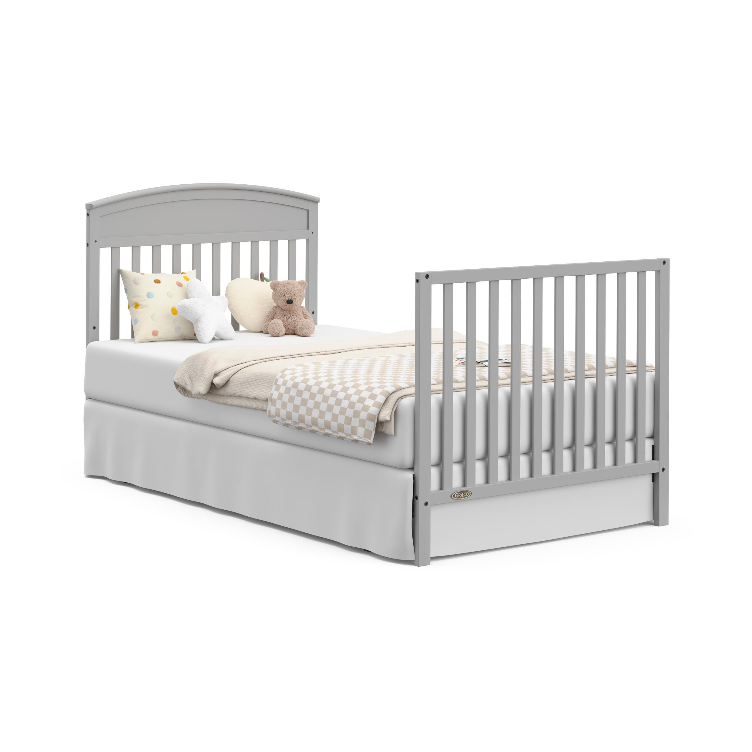 Graco Benton 4-in-1 Convertible Mini Crib, Pebble Gray, large