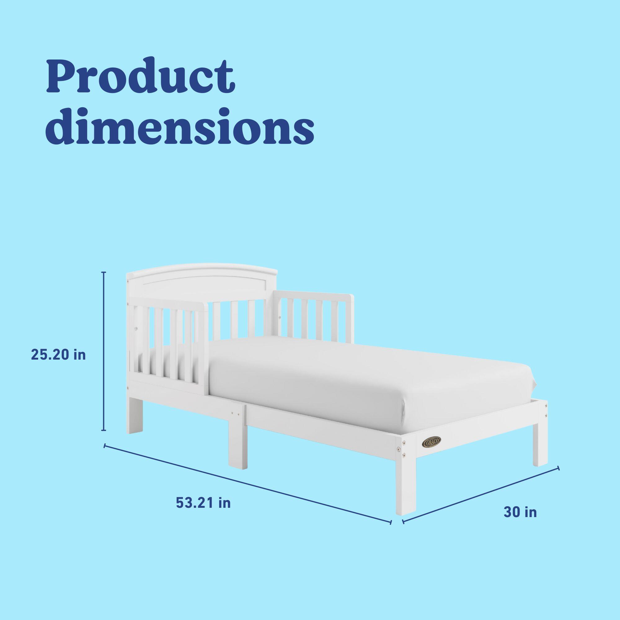 Graco Benton Toddler Open Frame Bed, White, large
