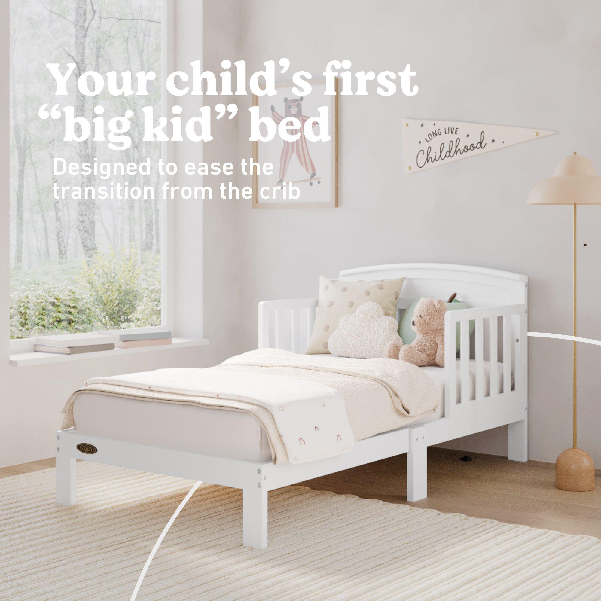 Graco Benton Toddler Open Frame Bed, White, large