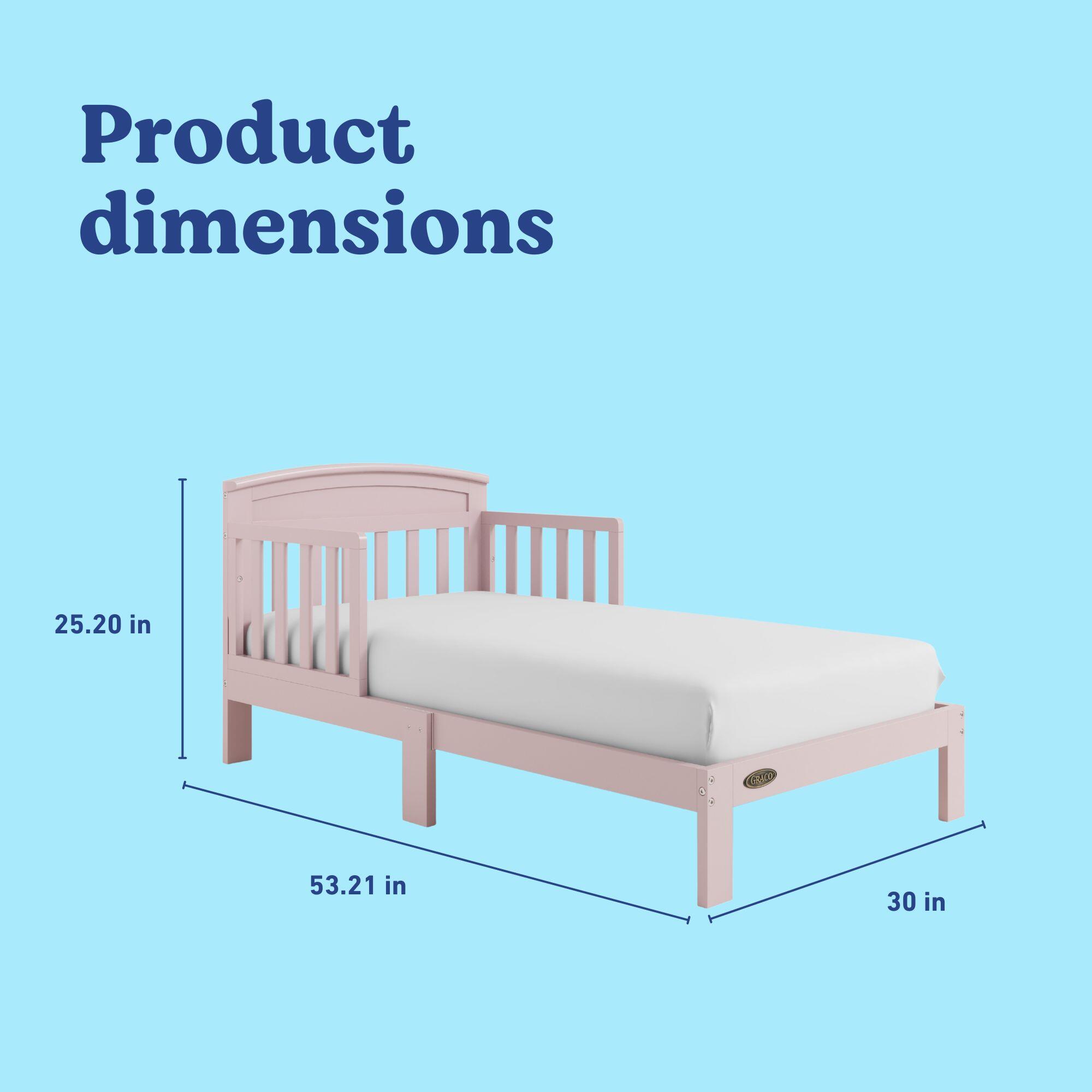 Graco Benton Toddler Open Frame Bed, Blush, large