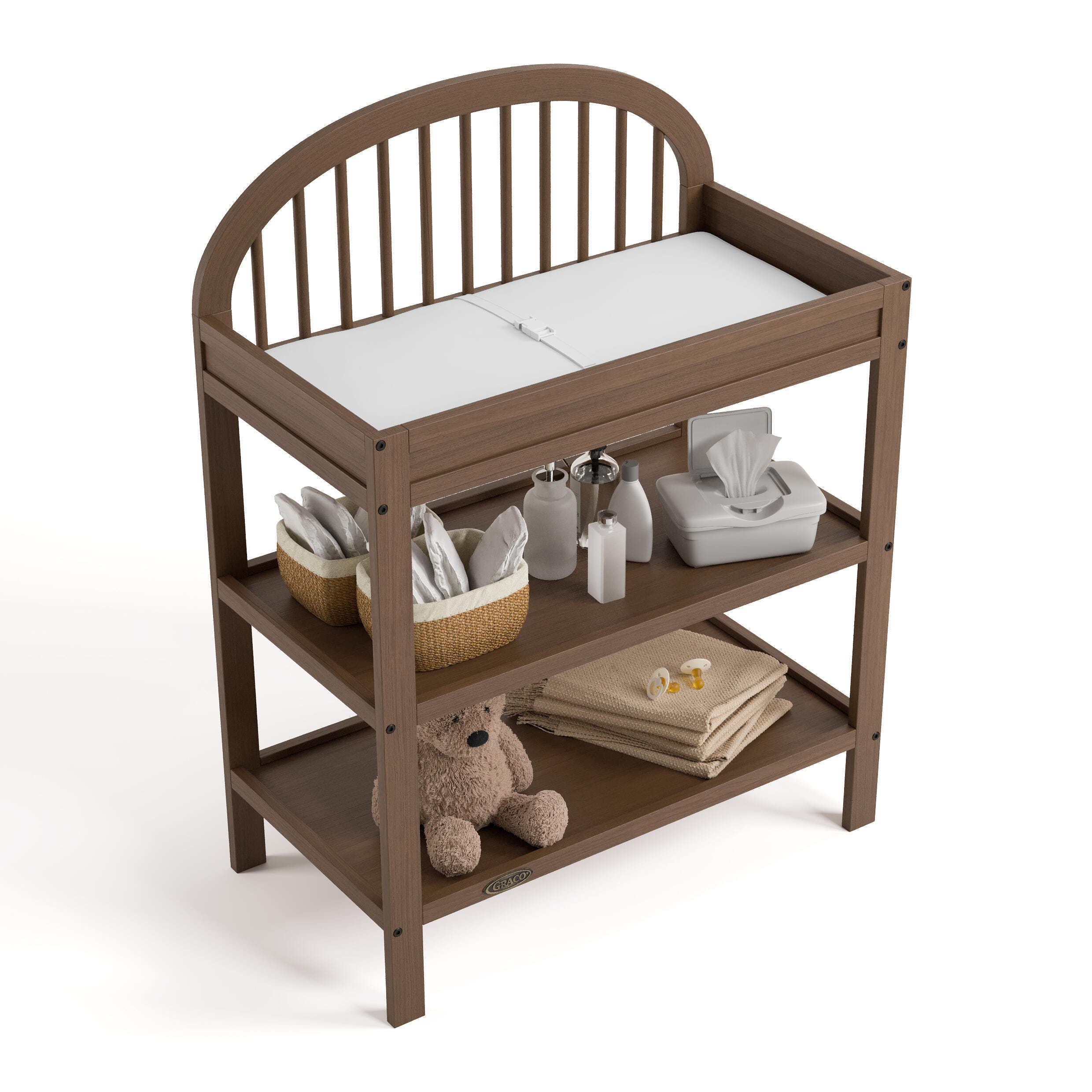 Graco Olivia Changing Table, Hazelnut, large