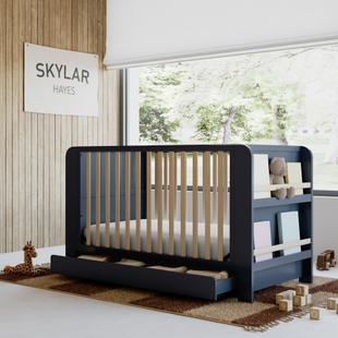 blue crib and dresser set Golden - 3602-14 BLK-CLR - Two Light Flush Mount - Duncan