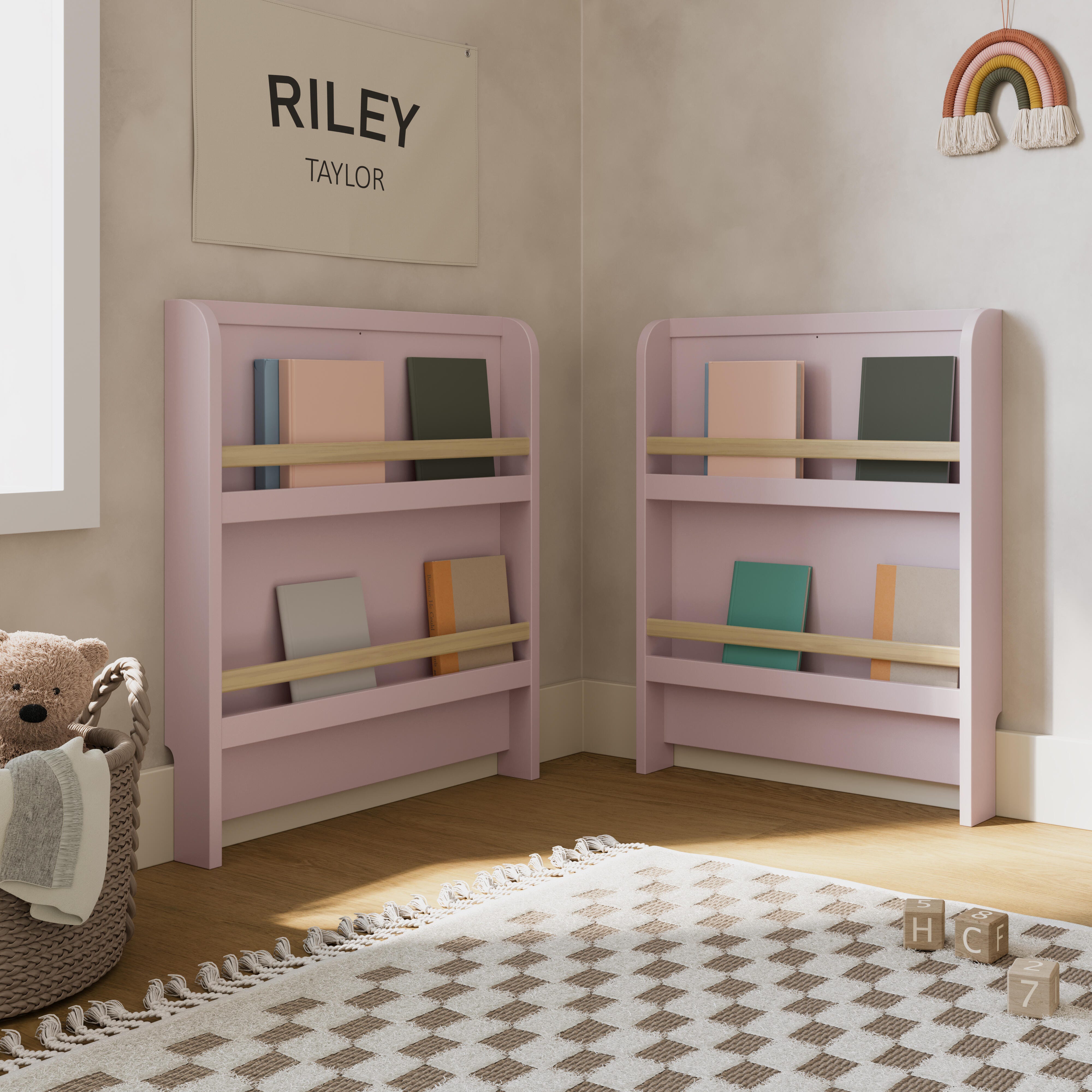 Graco Read-with-Me 4-in-1 Convertible Crib with Storage Drawer, Blush/Driftwood, large