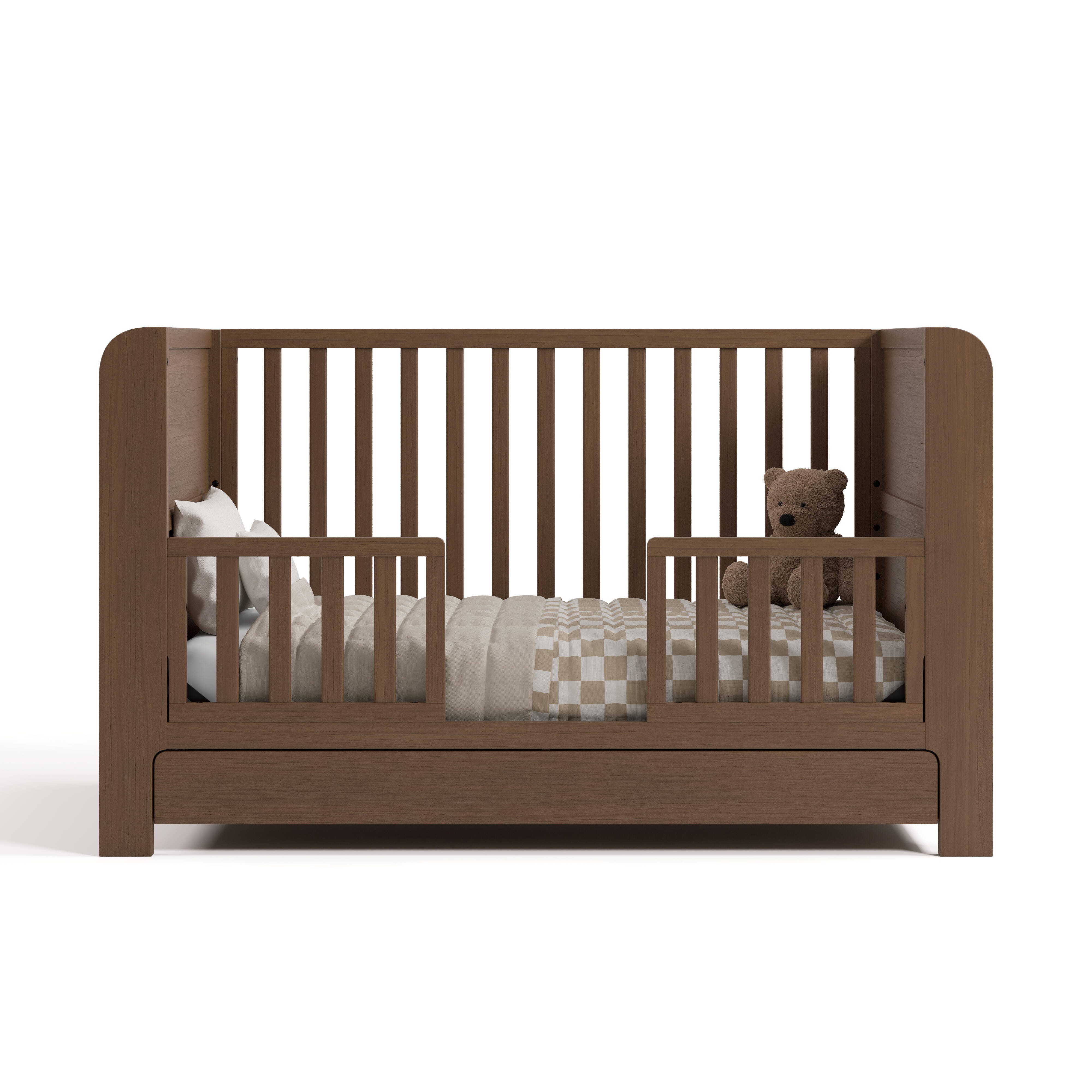 Graco Read-with-Me 4-in-1 Convertible Crib with Storage Drawer, Hazelnut, large
