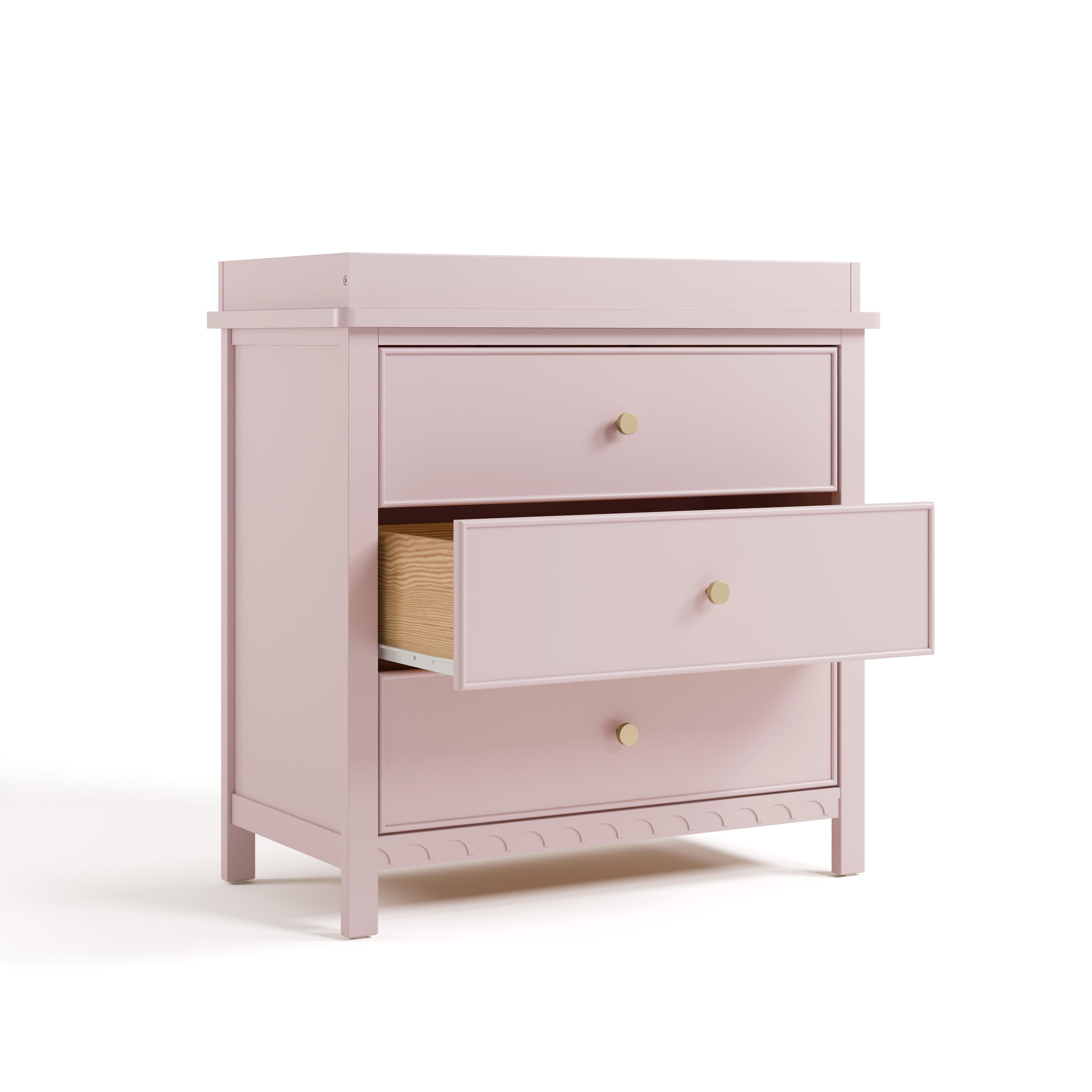 Graco Sasha 3 Drawer Chest of Drawers, Blush, large
