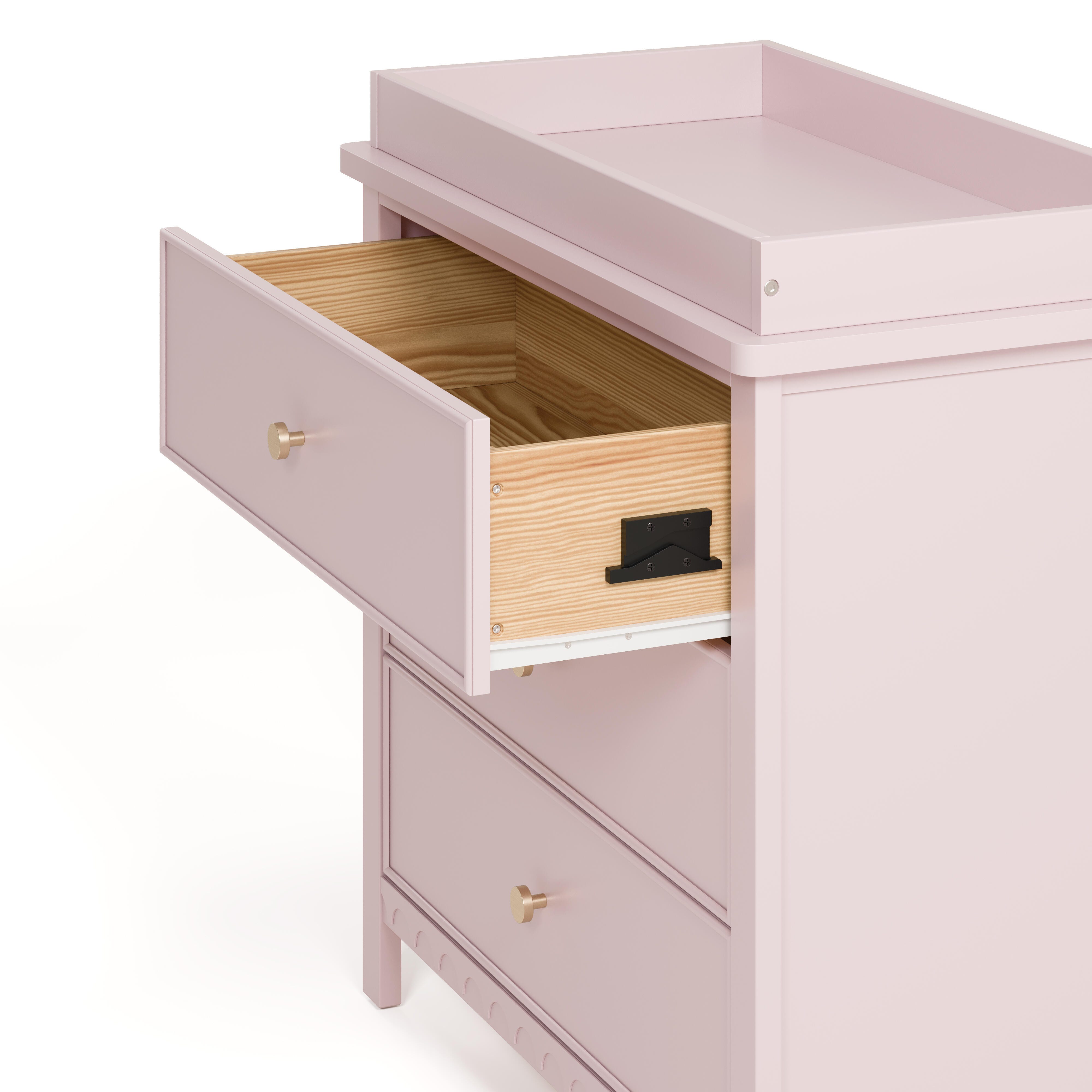 Graco Sasha 3 Drawer Chest of Drawers, Blush, large