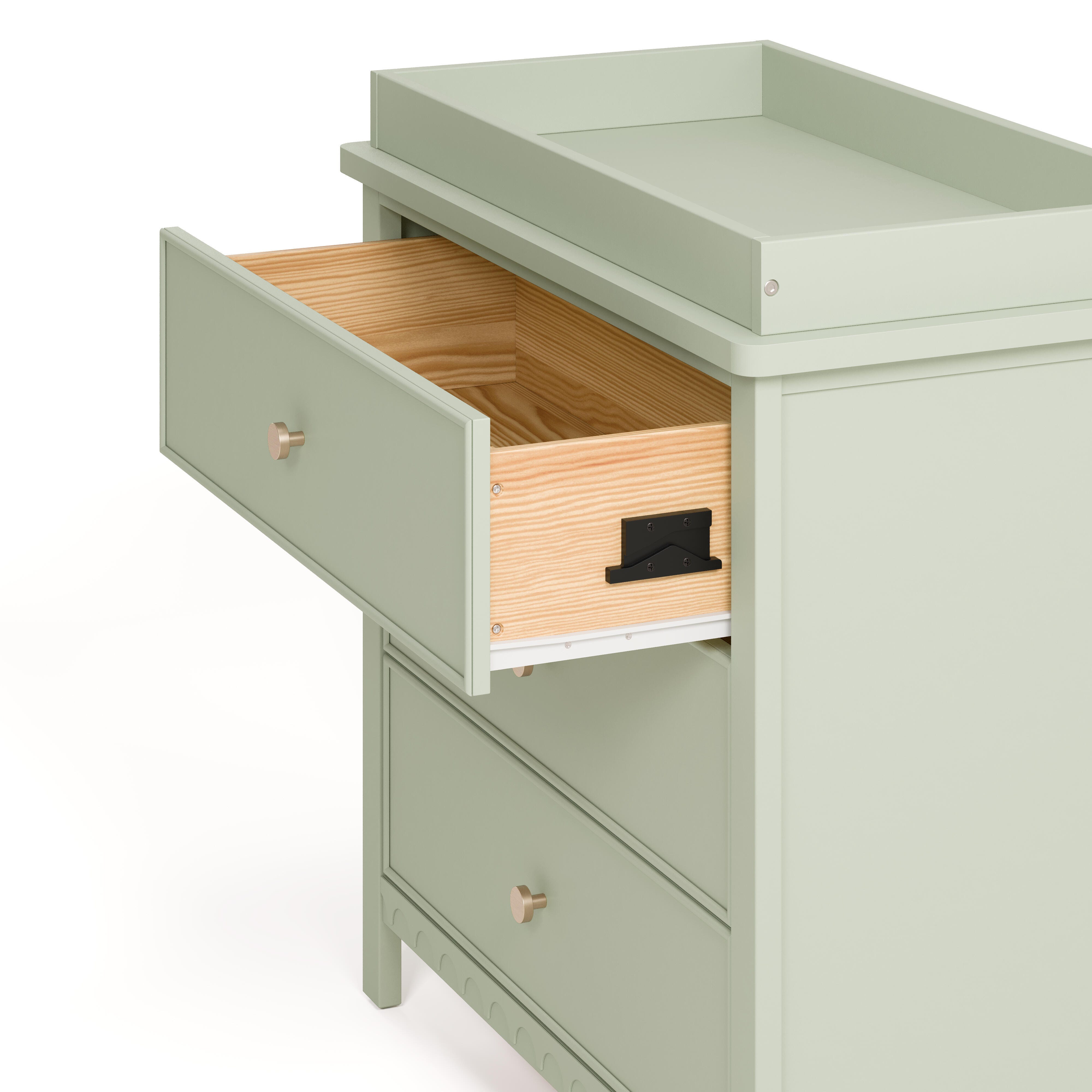 Graco Sasha 3 Drawer Chest of Drawers, Sage, large