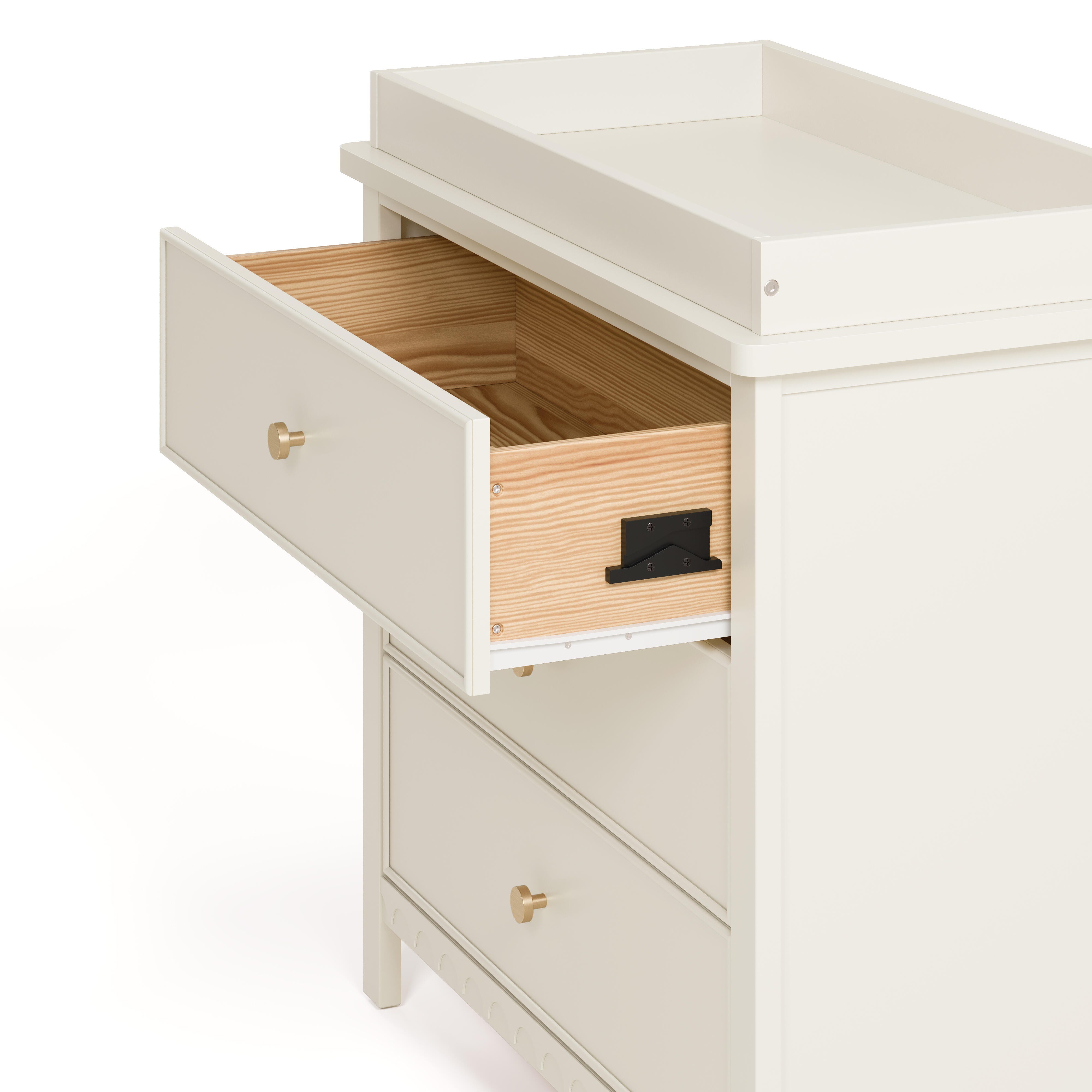 Graco Sasha 3 Drawer Chest of Drawers, Frosted Oat, large
