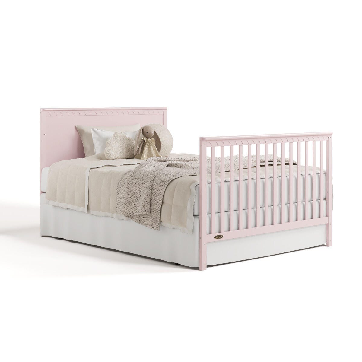 Graco Sasha 5-in-1 Convertible Crib with Storage Drawer, Blush, large