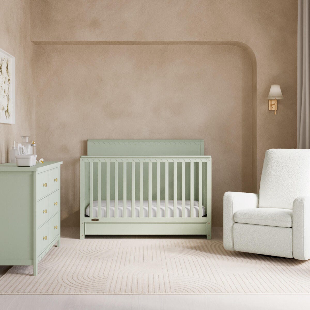 green emerald velvet dress DaVinci Frem 4-in-1 Convertible Crib main image 0