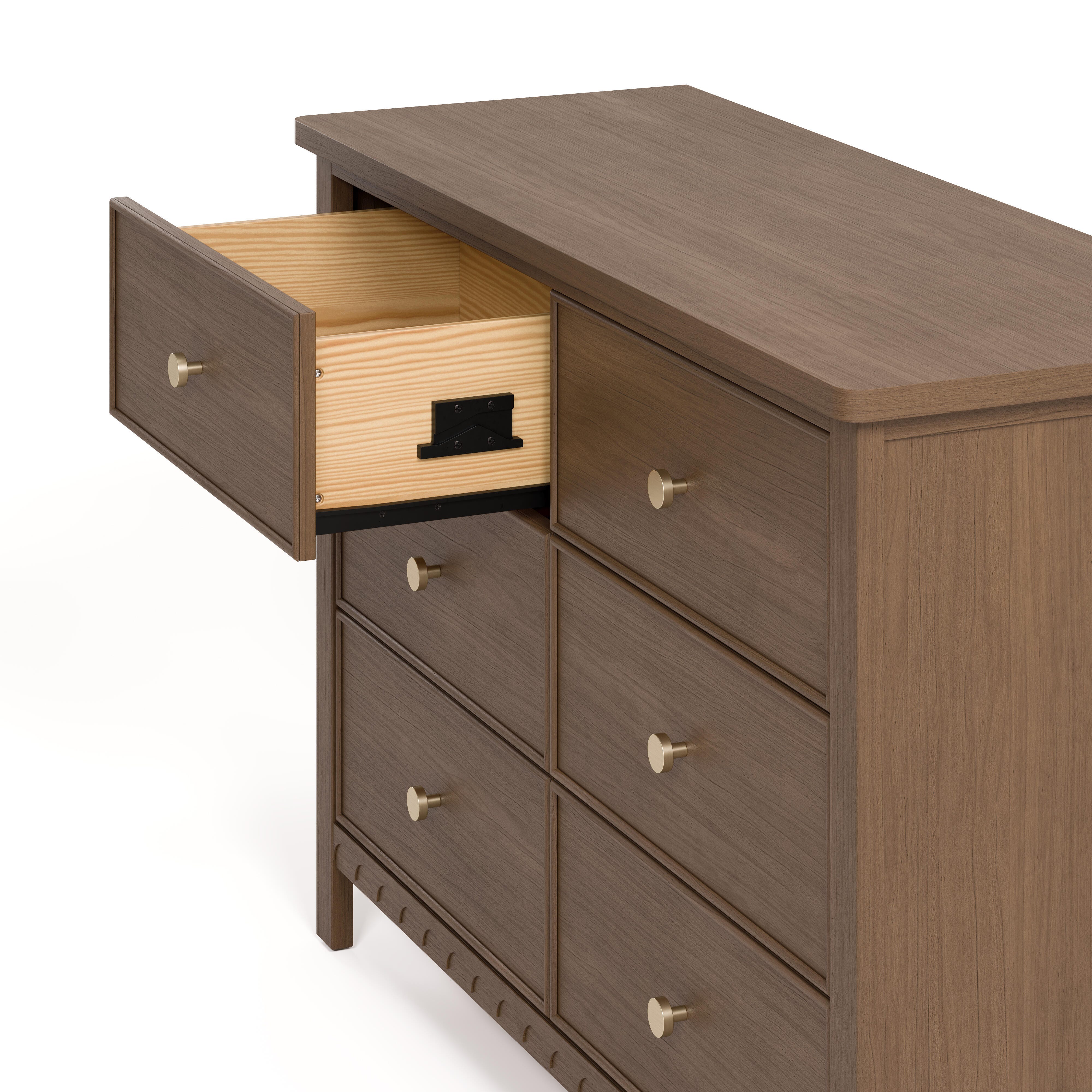 Graco Sasha 6 Drawer Dresser, Hazelnut, large