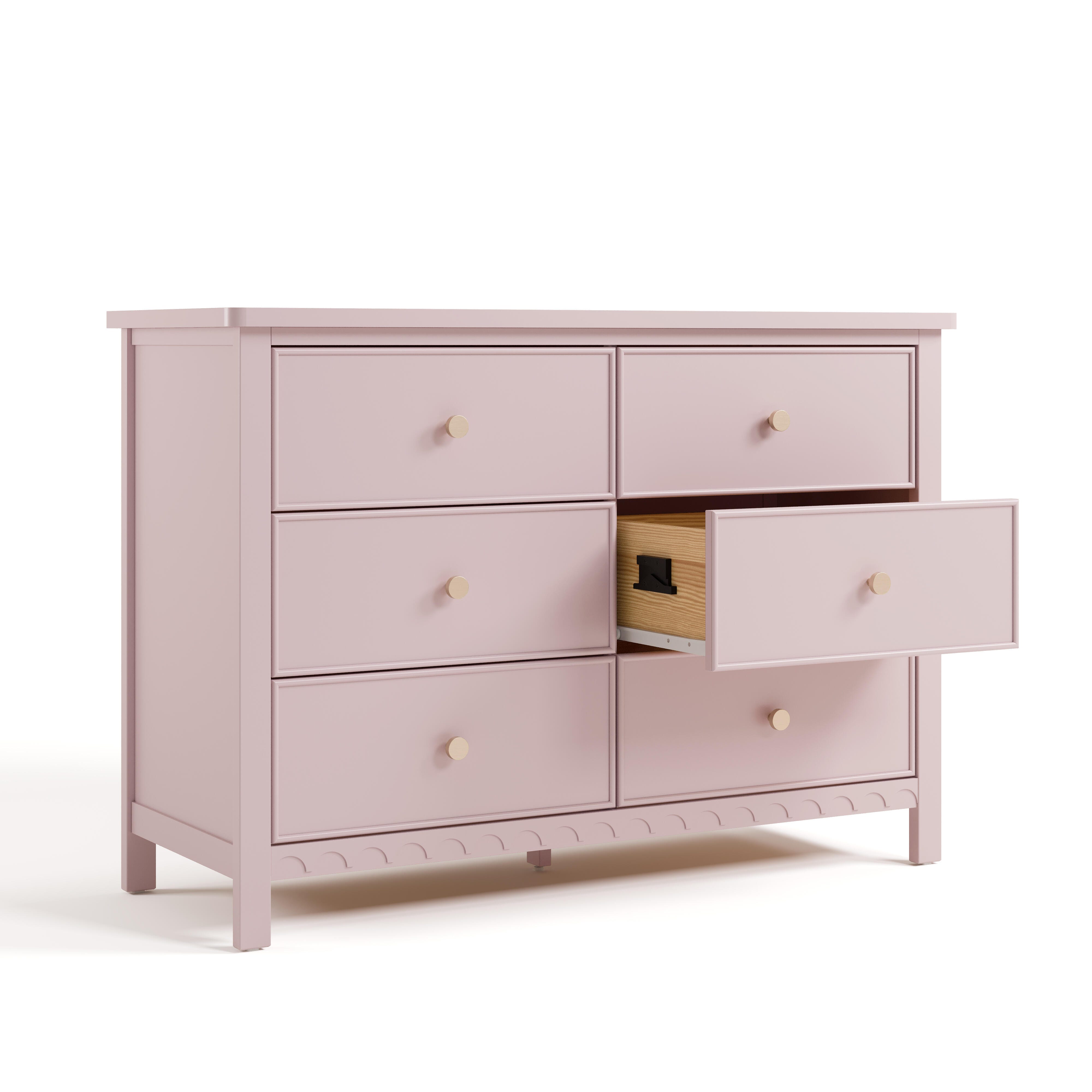 Graco Sasha 6 Drawer Dresser, Blush, large