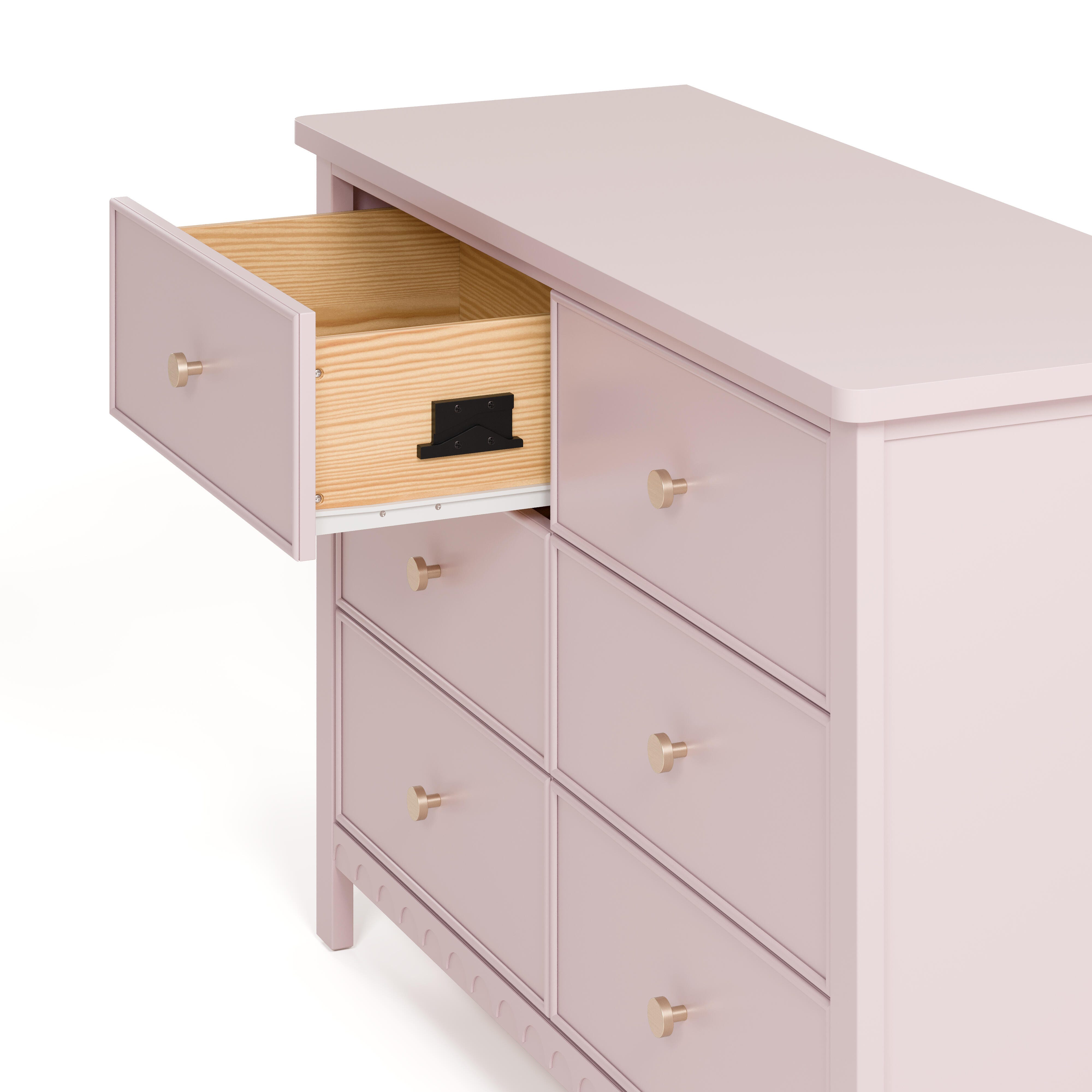 Graco Sasha 6 Drawer Dresser, Blush, large