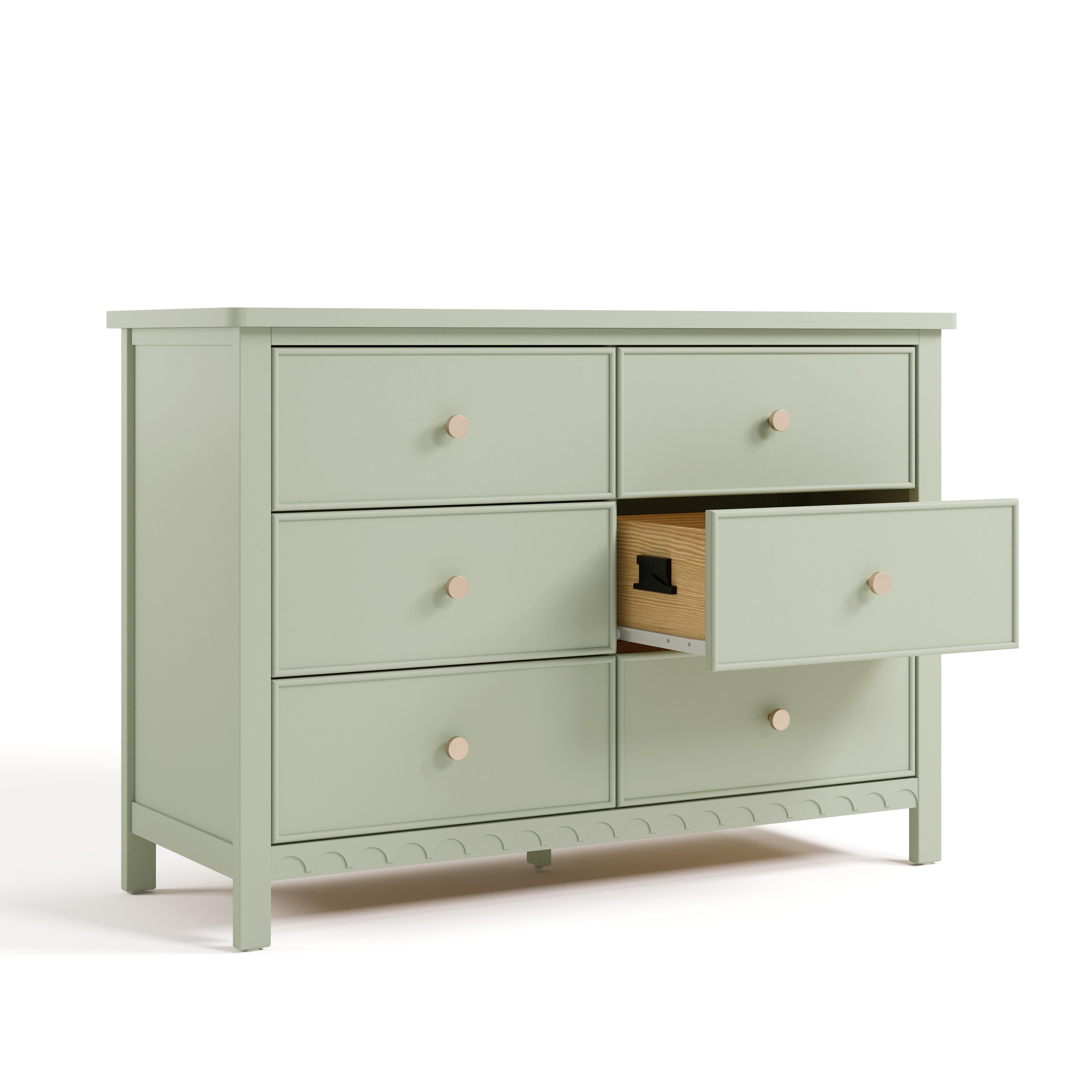 Graco Sasha 6 Drawer Dresser, Sage, large
