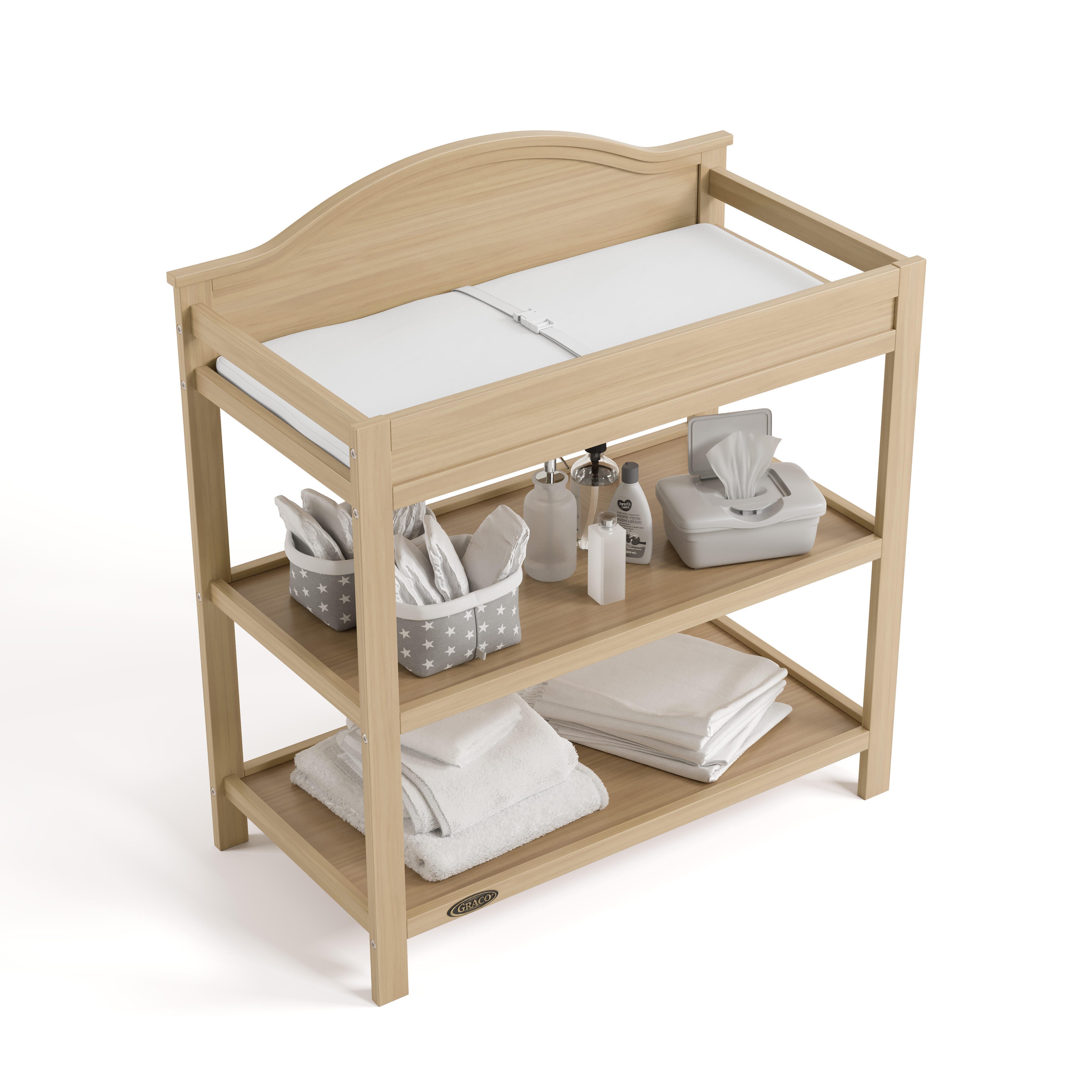 Graco Story Changing Table, Driftwood, large
