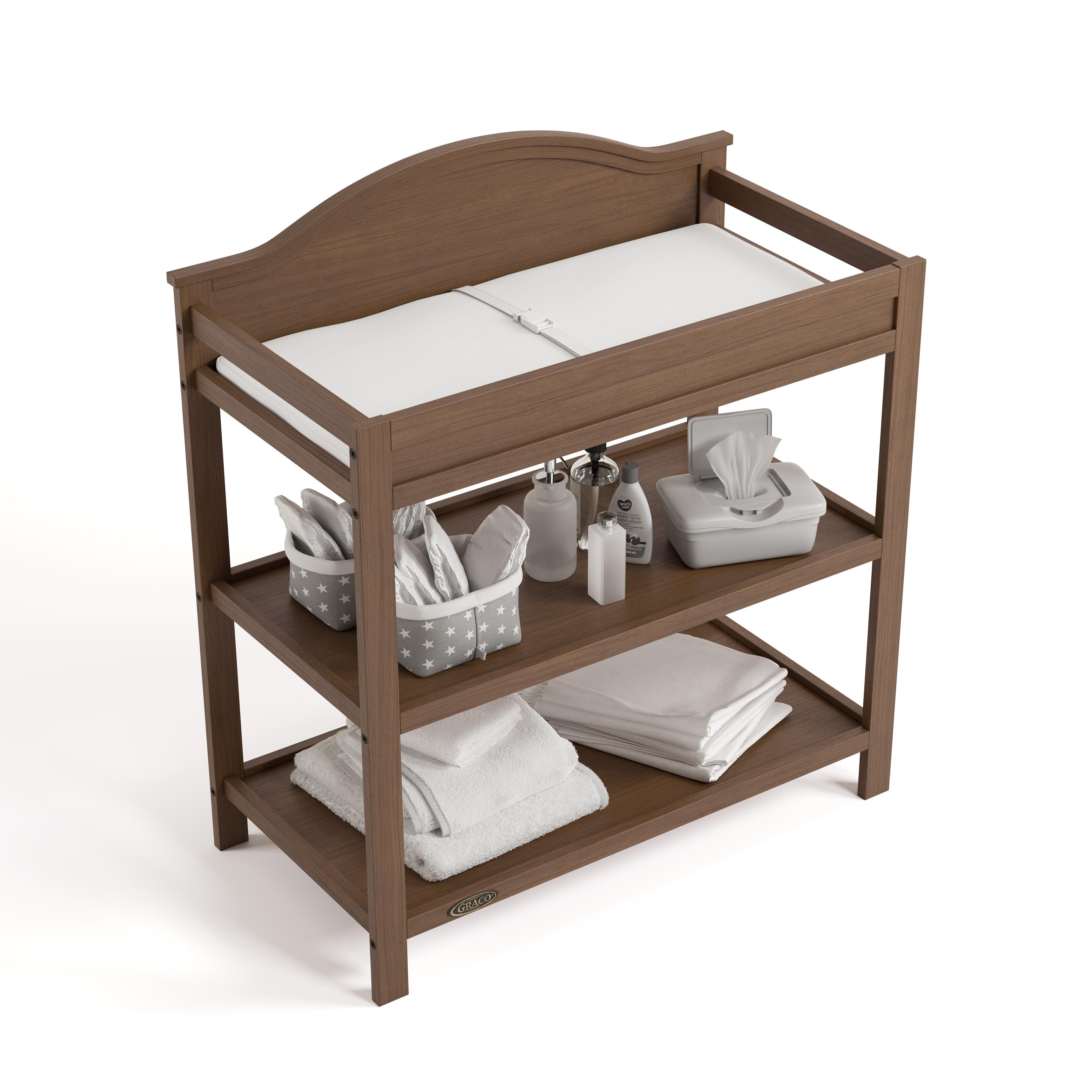Graco Story Changing Table, Hazelnut, large