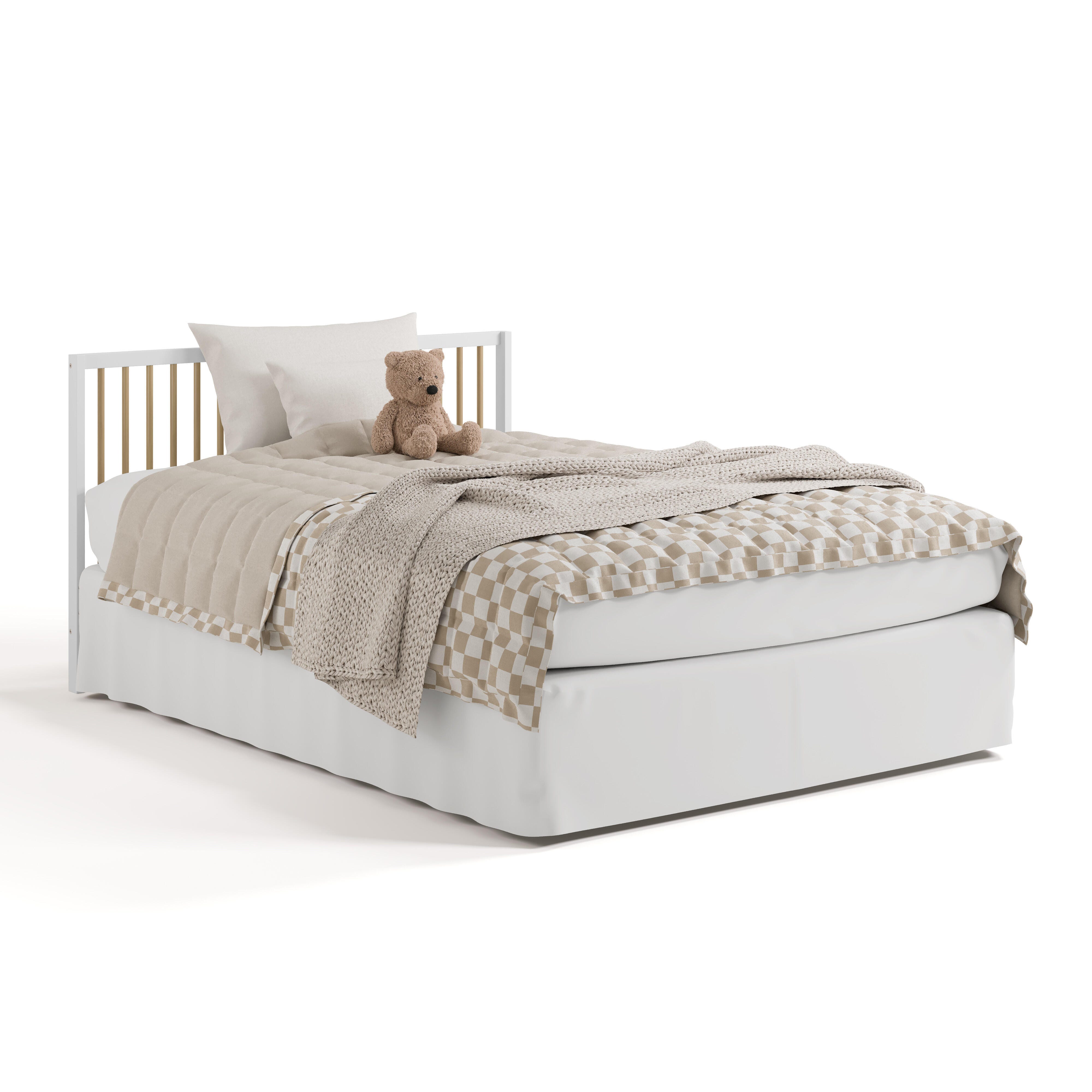 Graco Teddi 5-in-1 Convertible Crib and Changer with Storage Drawer, White/Driftwood, large