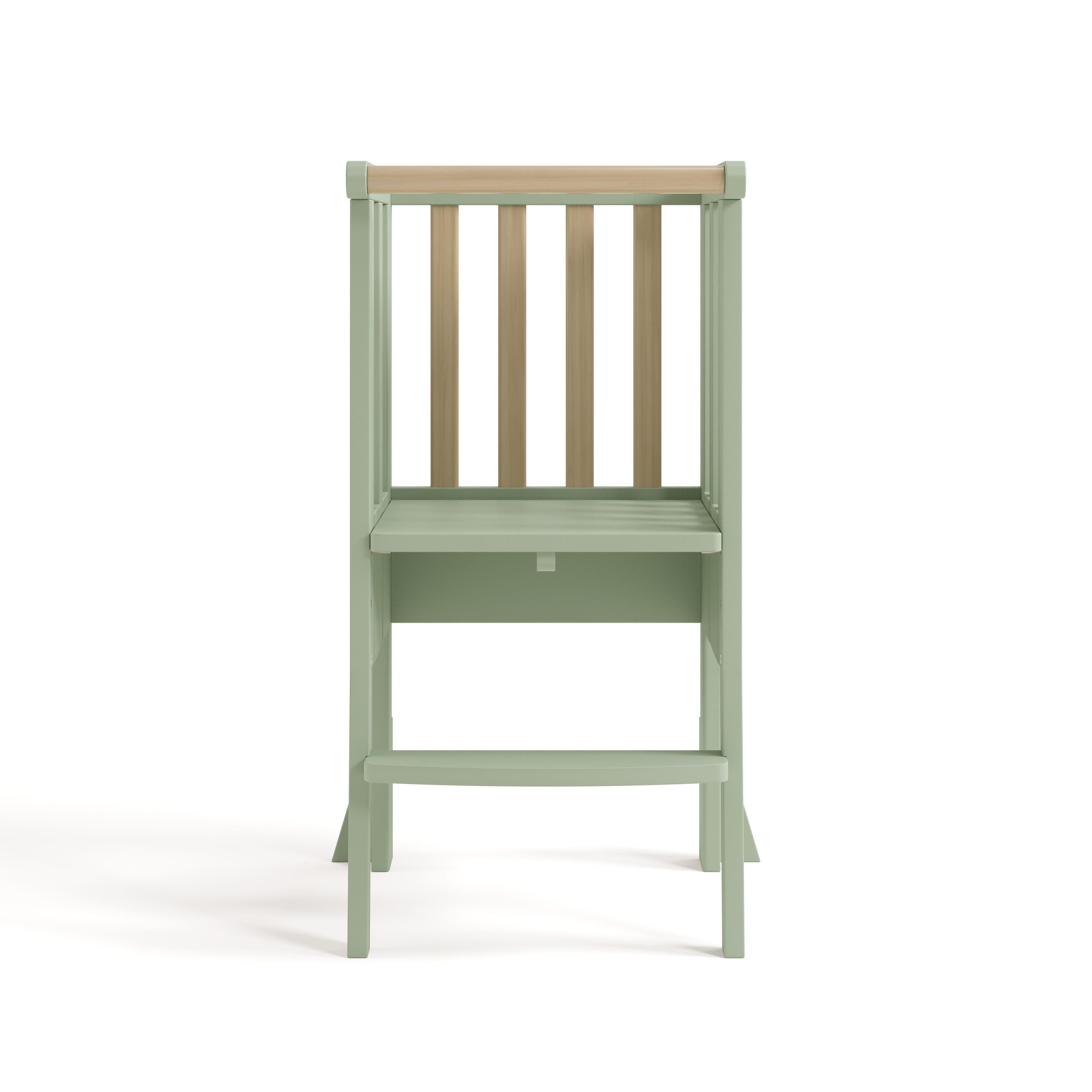 Storkcraft Toddler Foldable Step Stool, Sage/Driftwood, large