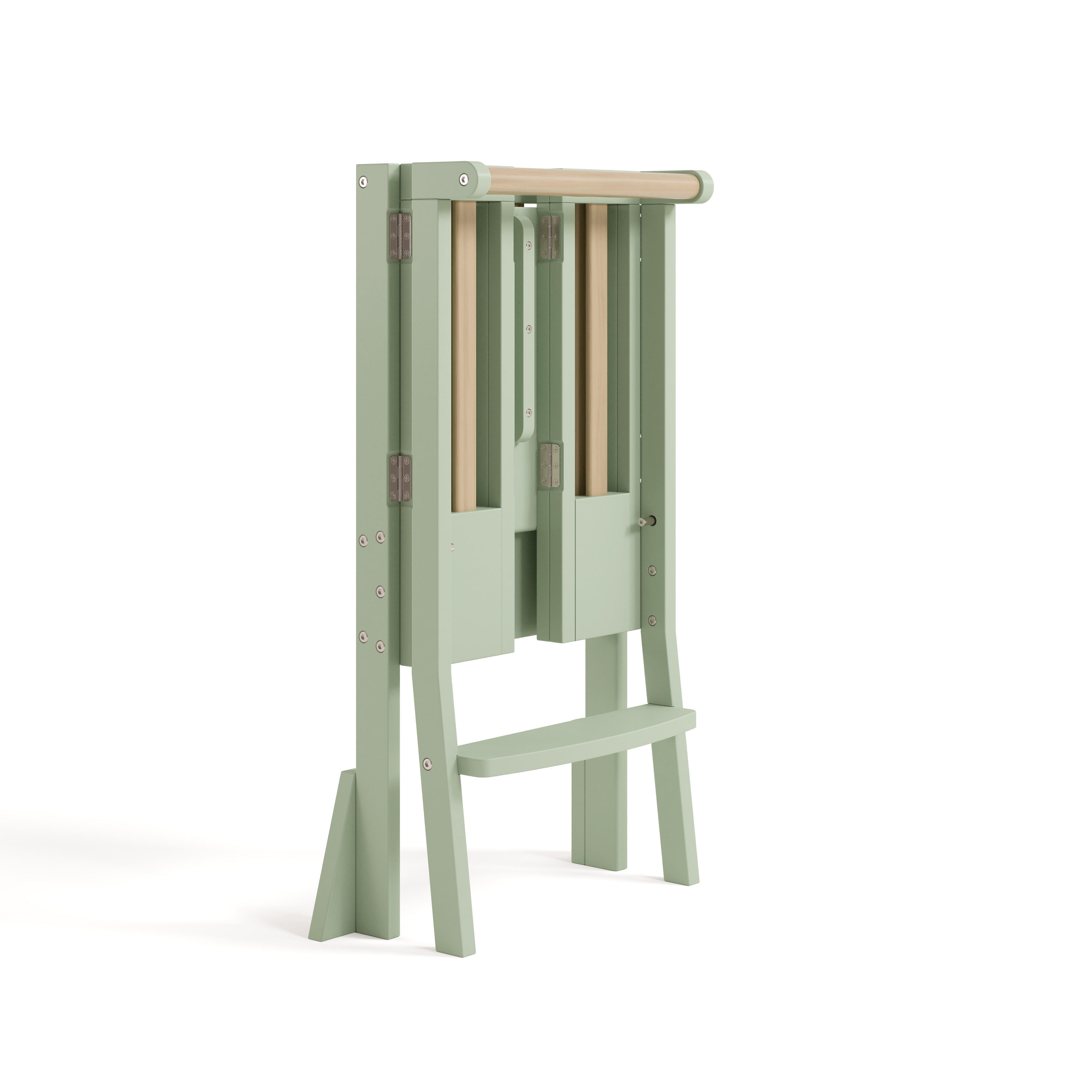 Storkcraft Toddler Foldable Step Stool, Sage/Driftwood, large