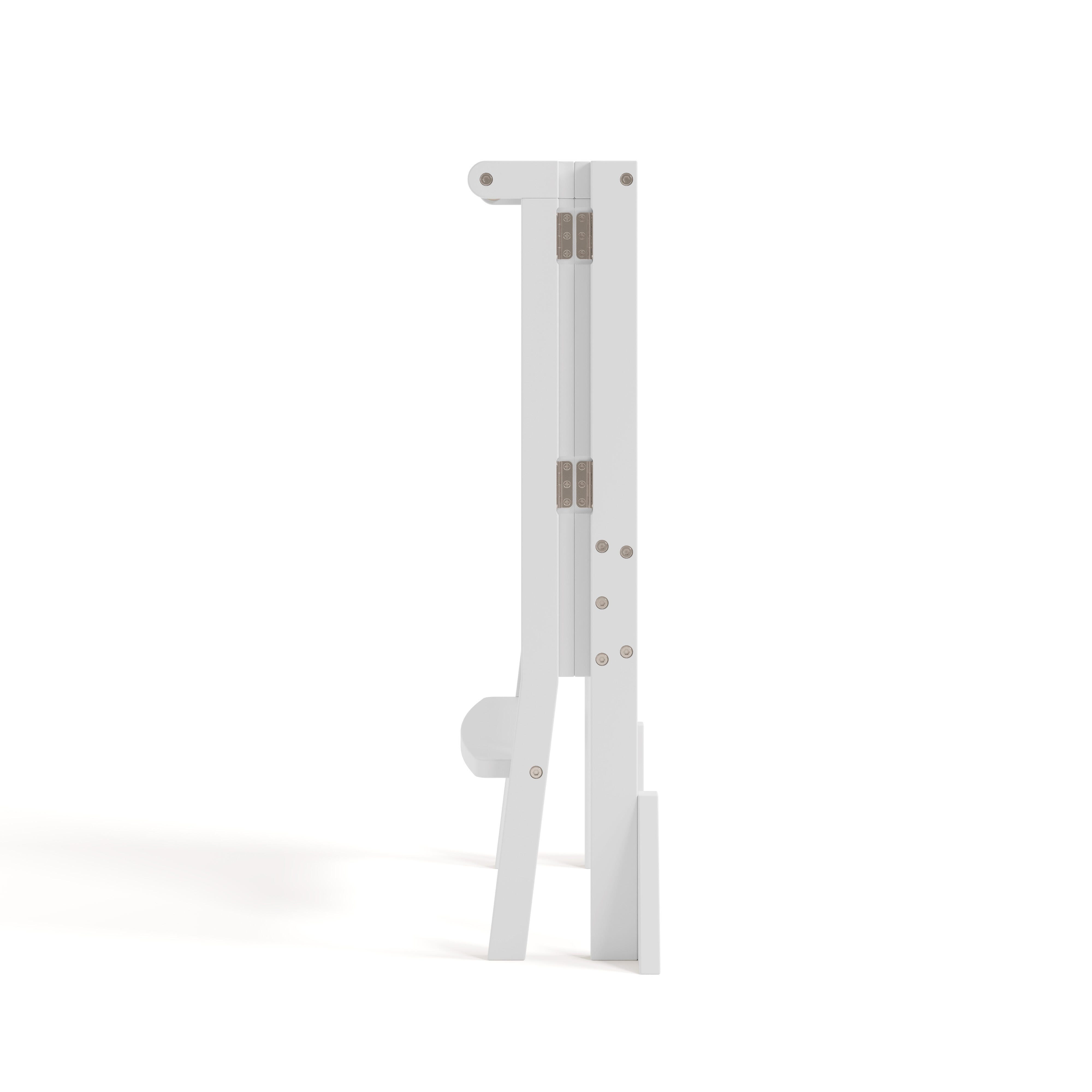 Storkcraft Toddler Foldable Step Stool, White/Driftwood, large