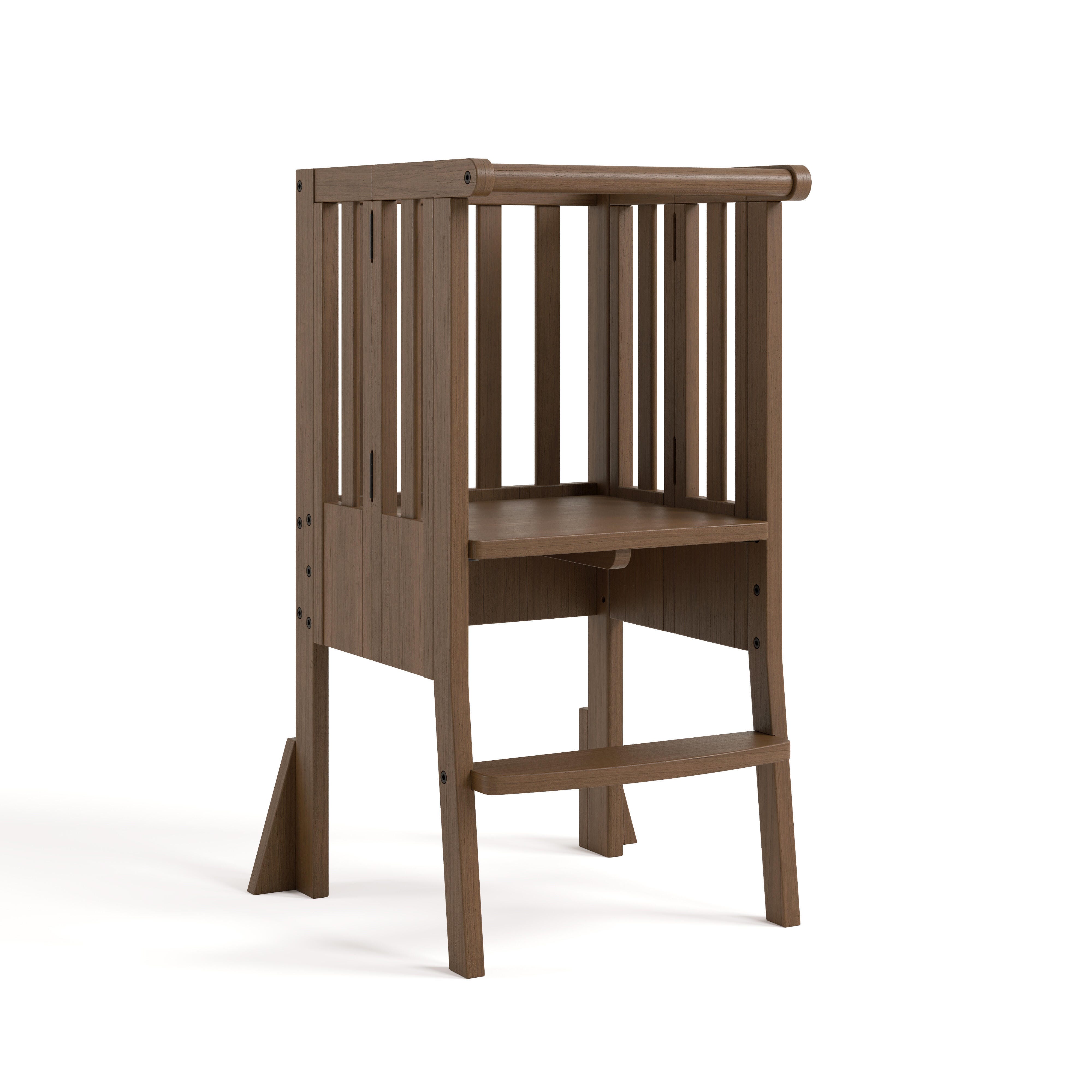 Storkcraft Toddler Foldable Step Stool, Hazelnut, large
