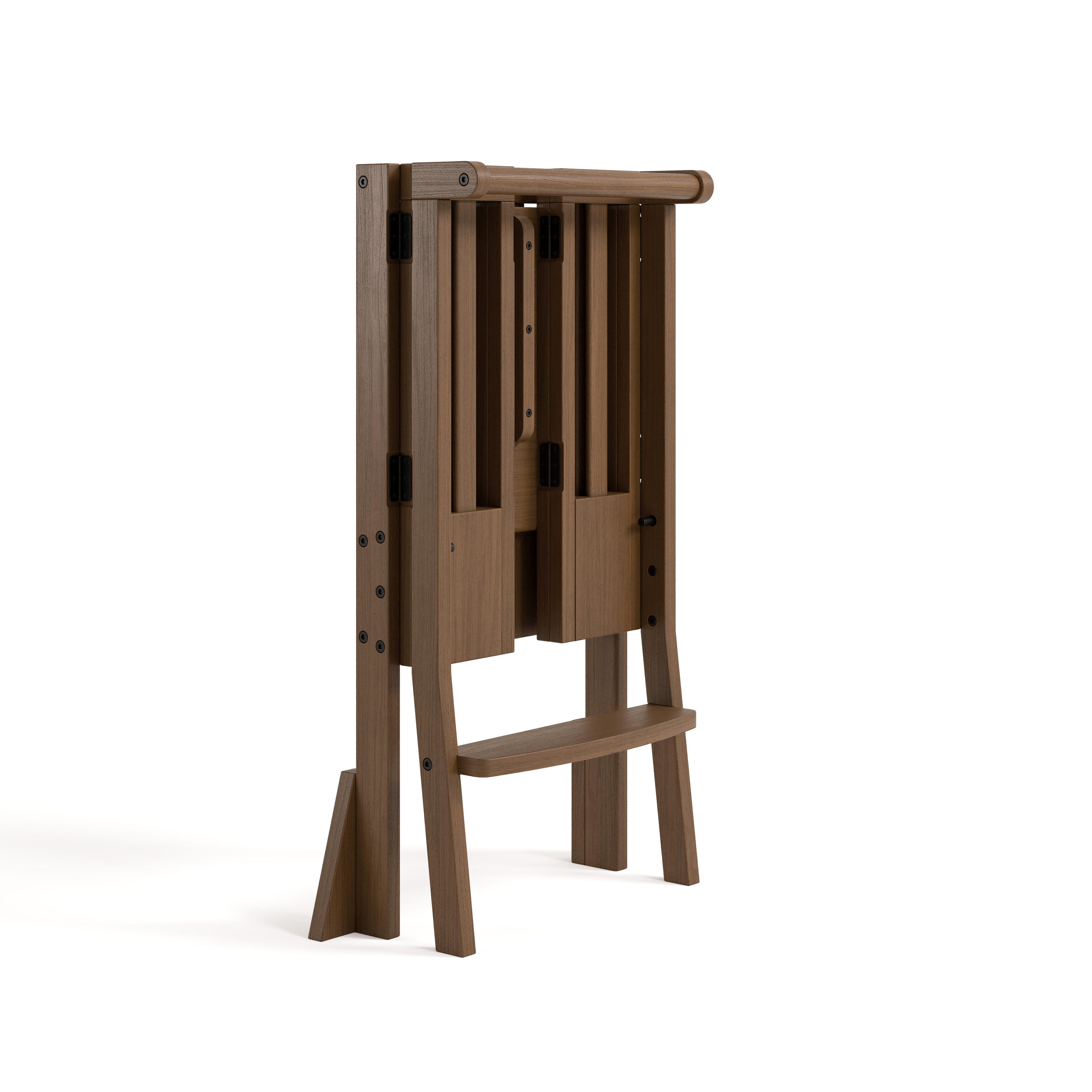 Storkcraft Toddler Foldable Step Stool, Hazelnut, large