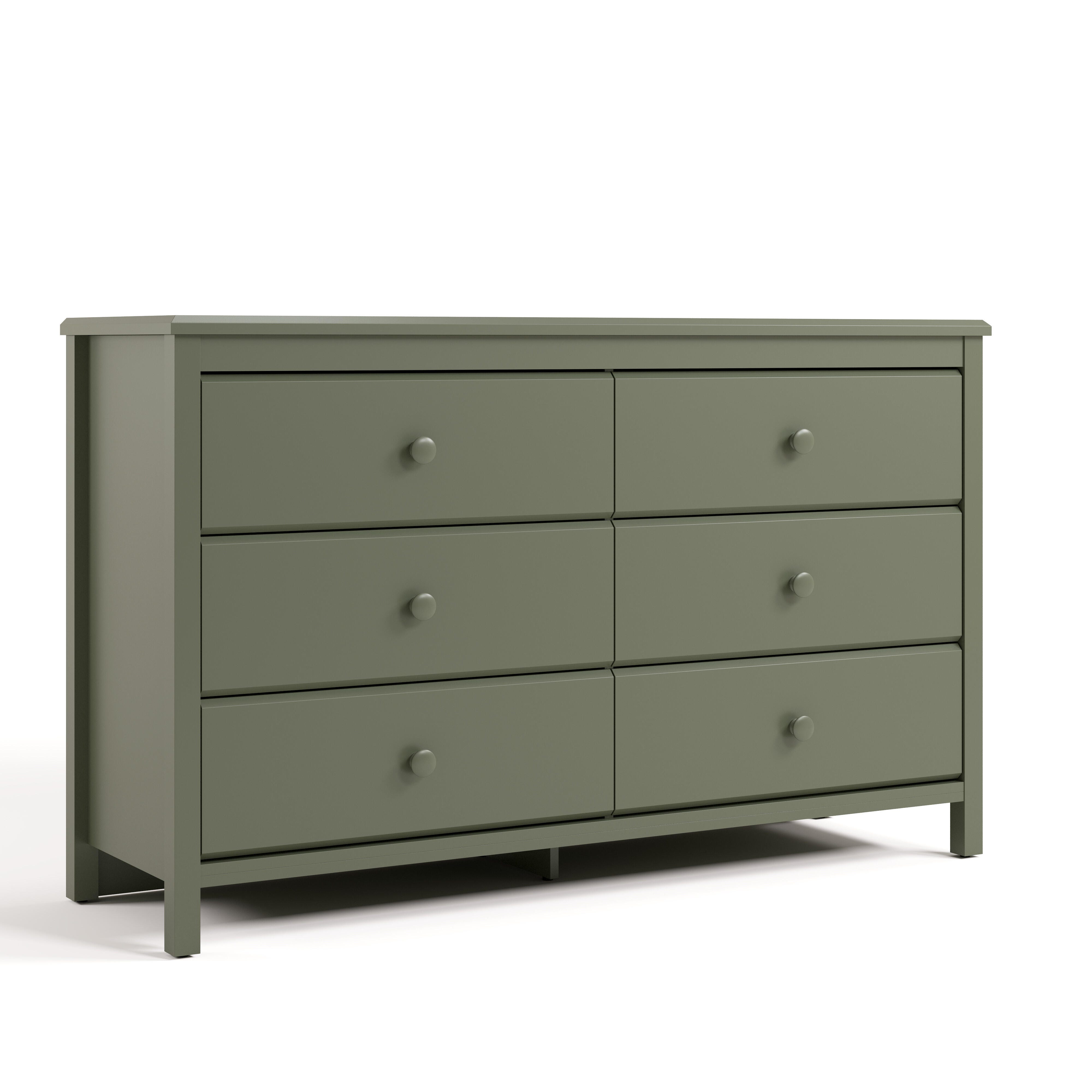 Storkcraft Alpine 6 Drawer Dresser, Olive, large