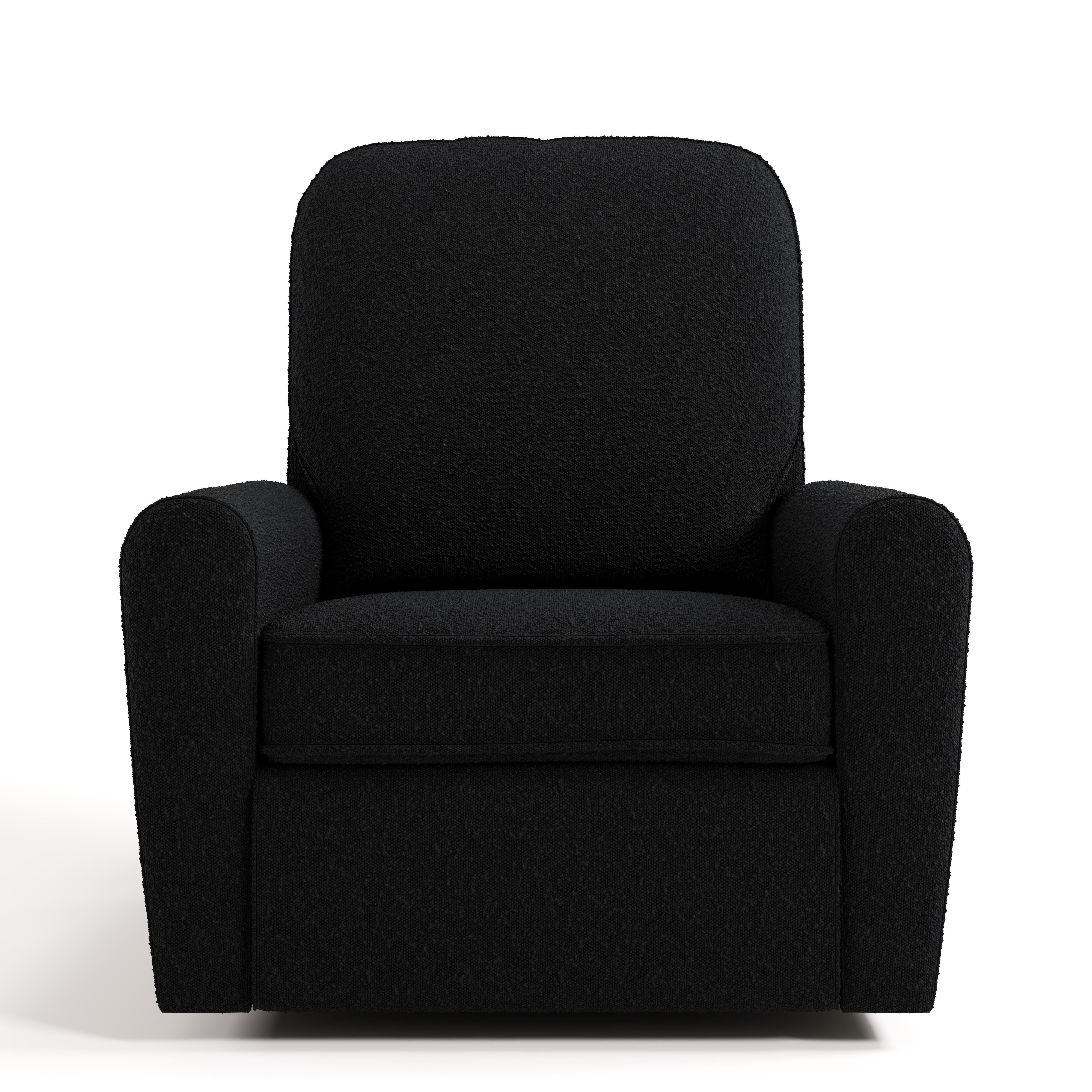 Storkcraft Amalfi Deluxe Power Swivel Glider Recliner, Black, large