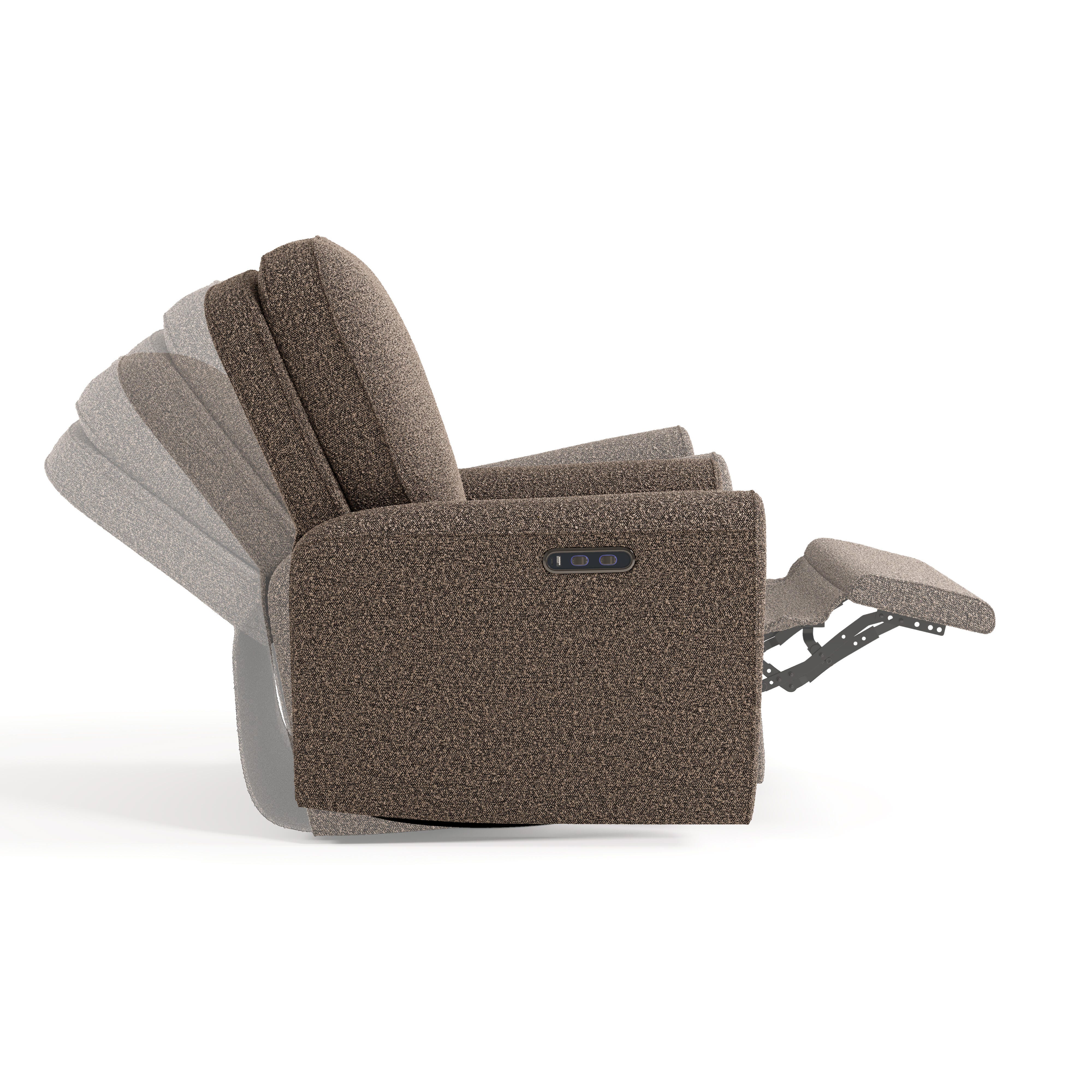 Storkcraft Amalfi Deluxe Power Swivel Glider Recliner, Mountain Brown, large