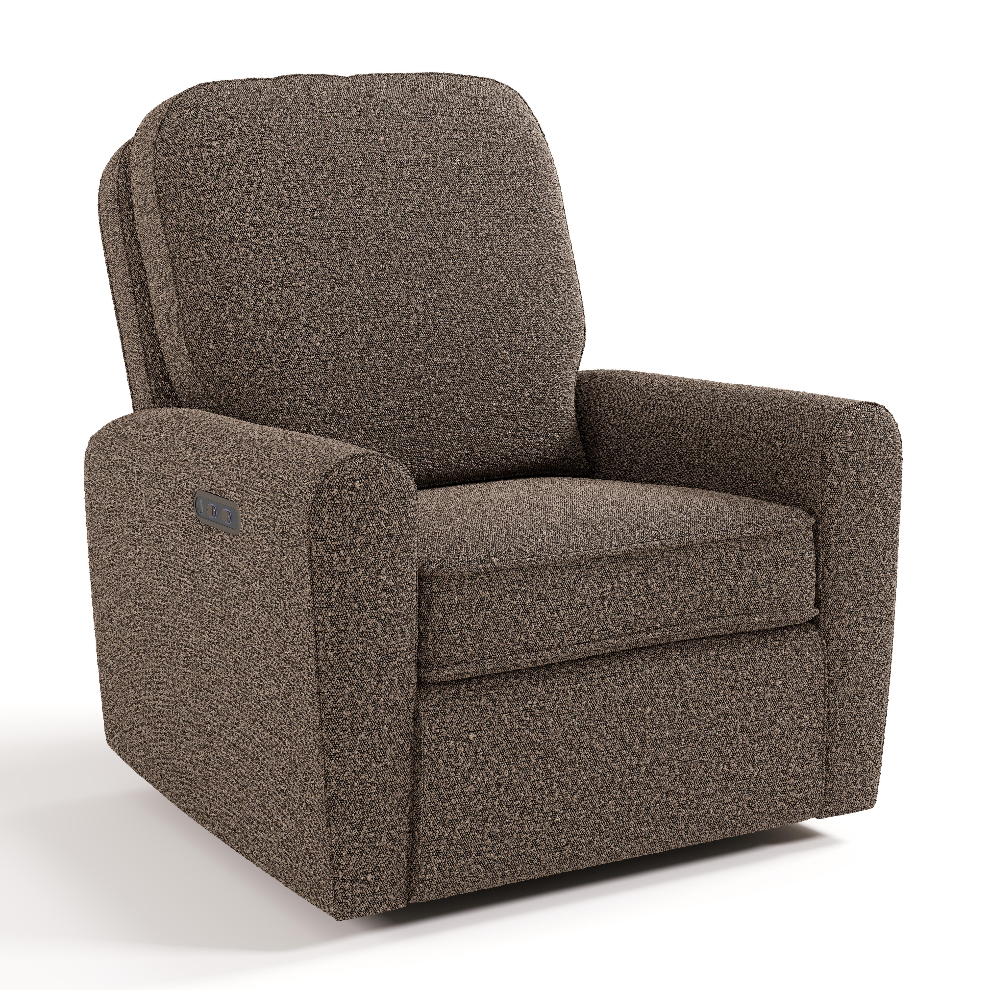 Storkcraft Amalfi Deluxe Power Swivel Glider Recliner, Mountain Brown, large