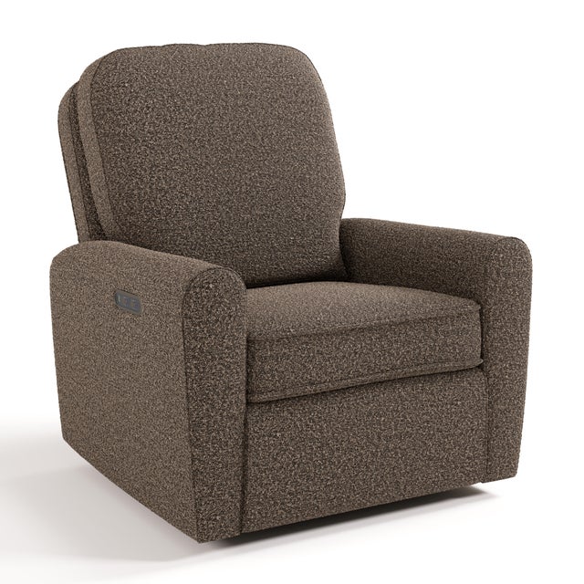 Storkcraft Amalfi Deluxe Power Swivel Glider Recliner, Mountain Brown