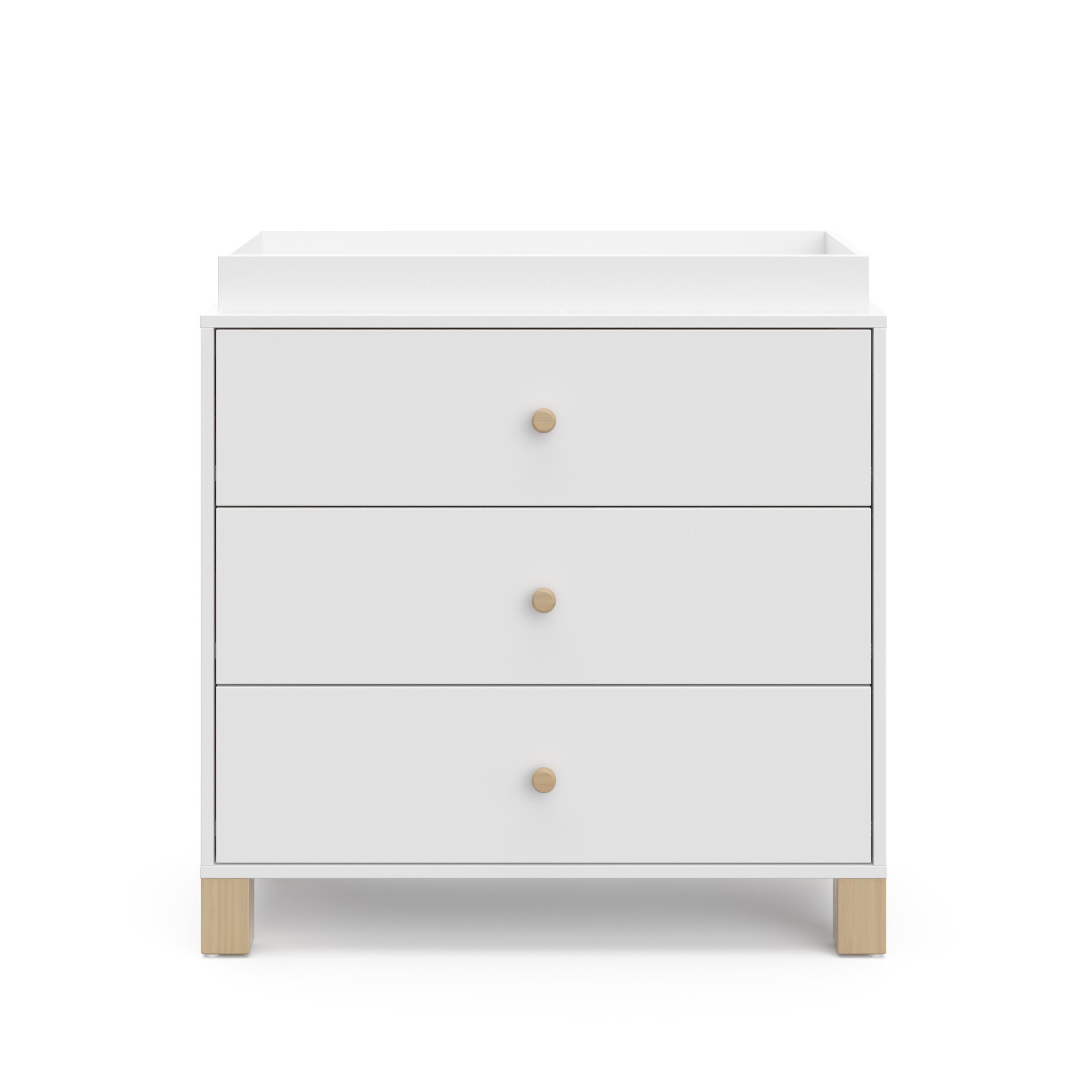 Storkcraft California 3 Drawer Chest of Drawers, White/Driftwood, large
