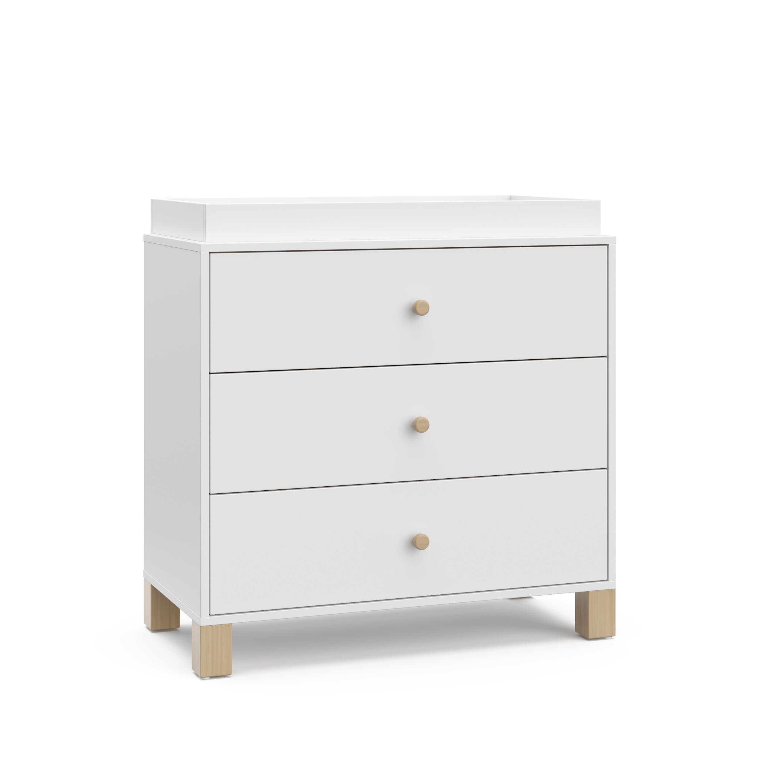Storkcraft California 3 Drawer Chest of Drawers, White/Driftwood, large