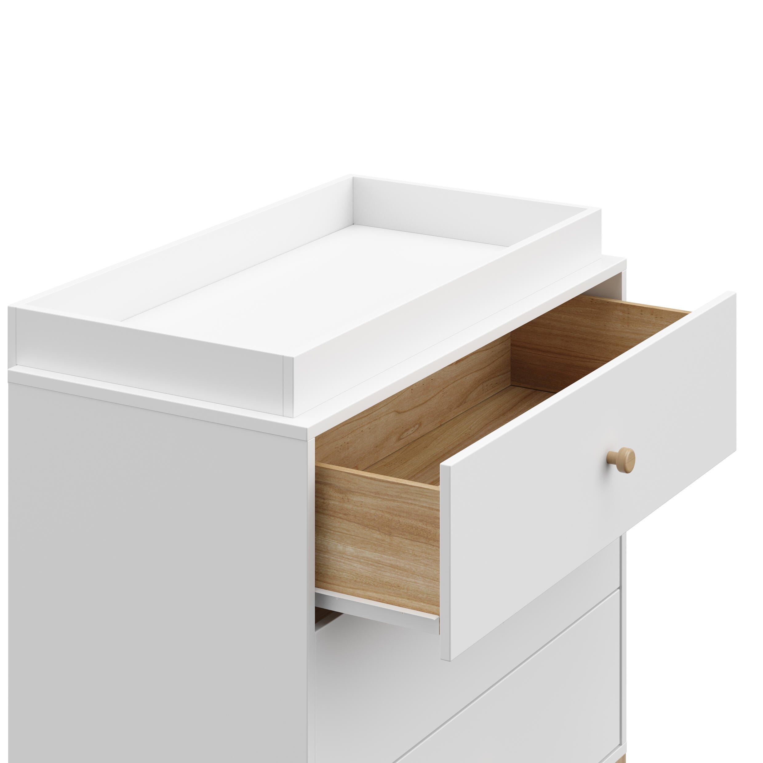 Storkcraft California 3 Drawer Chest of Drawers, White/Driftwood, large